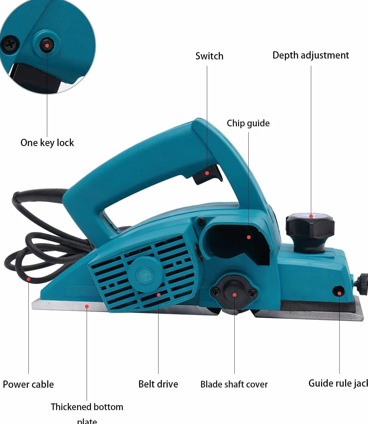 800w Elektryczna Strugarka Do Drewna Strug Drzwiowy Ręczne Urządzenie Do Obróbki Drewna Diy Dla Stolarzy Do Szlifowania I Cięcia