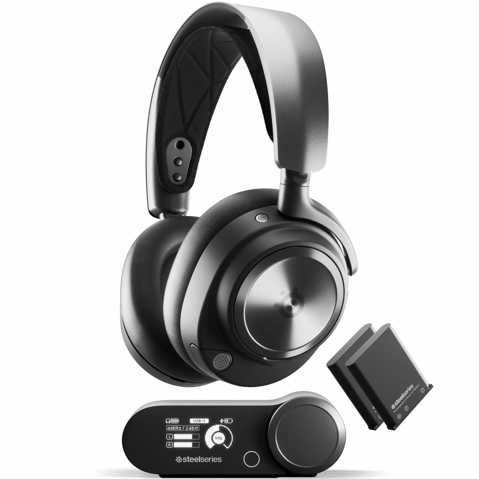 SteelSeries Arctis Nova Pro bezprzewodowe słuchawki do gier ANC neodymowe przetworniki magnetyczne ClearCast 2. gen