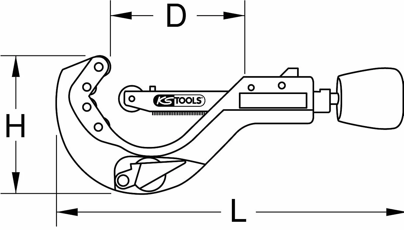 KS Tools 222.0660 Automat obcinak do rur z tworzywa sztucz 6-64mm