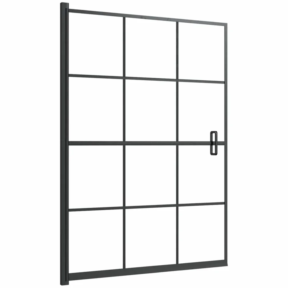 Kabina prysznicowa ESG 100 x 140 cm, czarna | Profil aluminiowy, szkło hartowane, materiał montażowy w zestawie, łatwy montaż