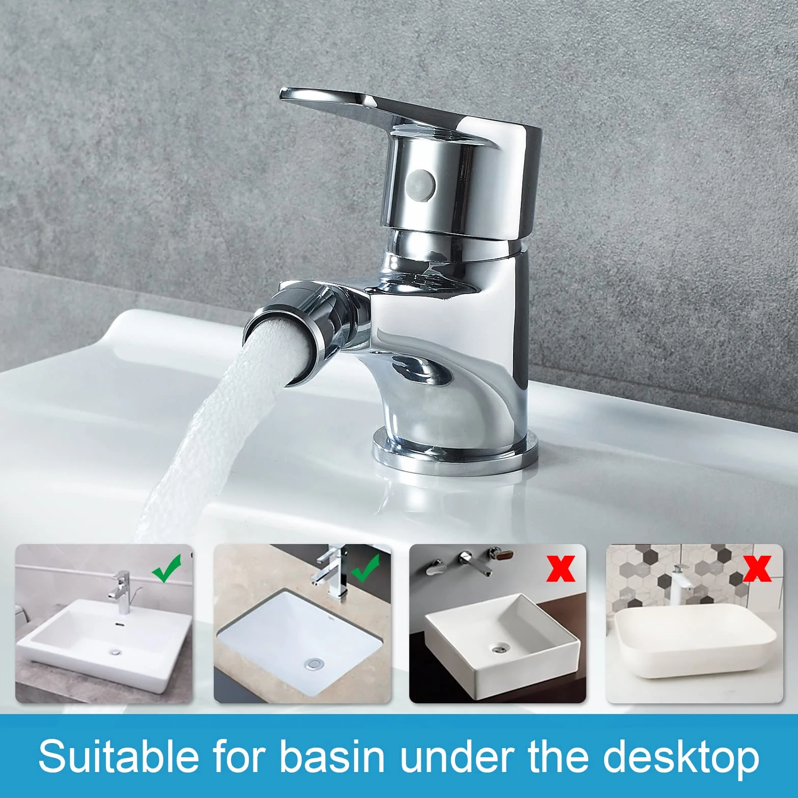 Ibergrif Klasyczny Bidet Łazienkowy, Bateria Jednouchwytowa do Umywalki, Chrom