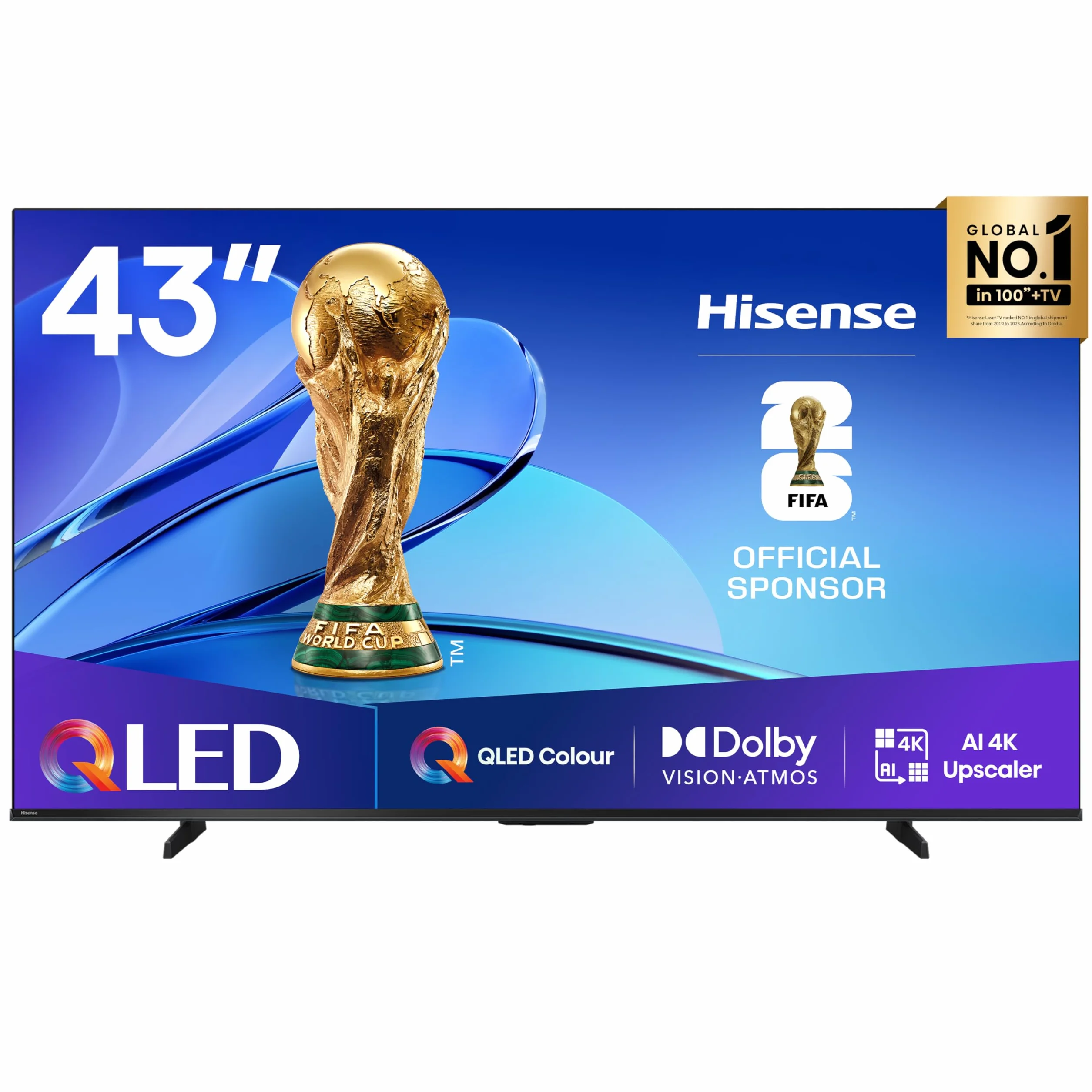 Hisense QLED 43 43E7Q 4K Ultra HD Smart TV VIDAA WiFi Dolby Vision HDMI 2.1