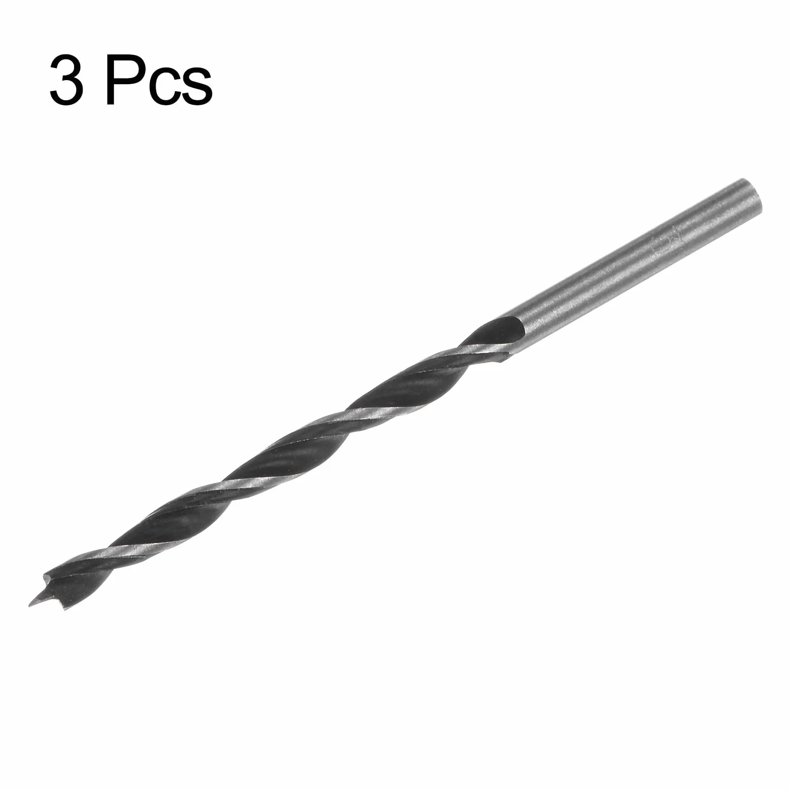 QUARKZMAN 3 sztuki wierteł Brad Point 3,5 mm (9/32") średnica prostego okrągłego trzonka wiertło metryczne Brad Point 45 mm (1,77") wiertło spiralne do stolarzy, tworzywa sztucznego, gumy