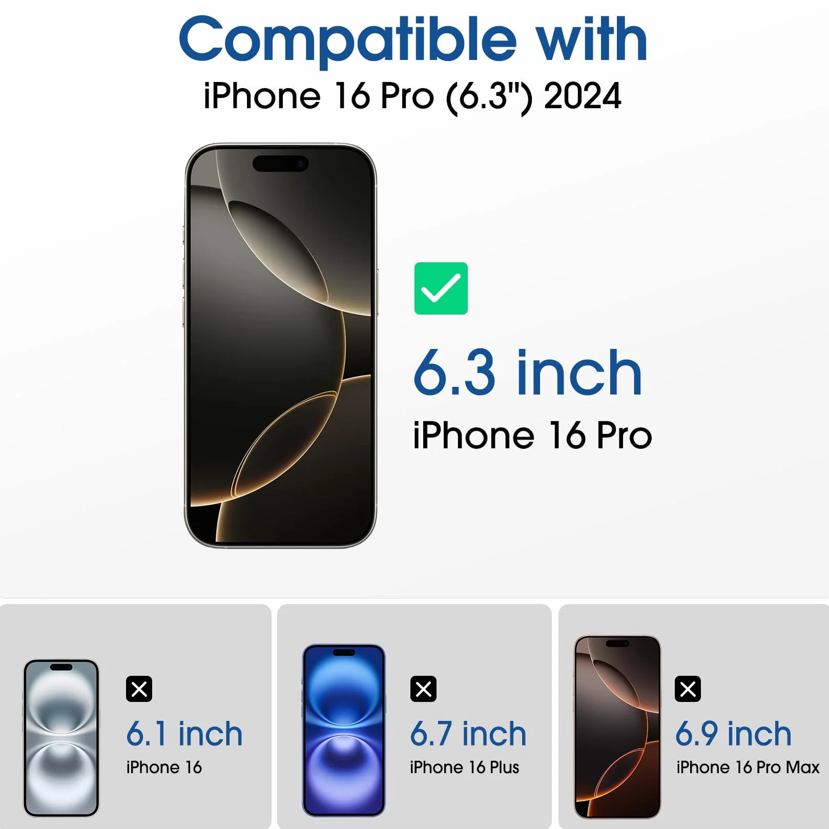 amFilm szkło hartowane iPhone 16 Pro 6.3" OneTouch ochraniacz ekranu 4-częściowy z osłoną obiektywu