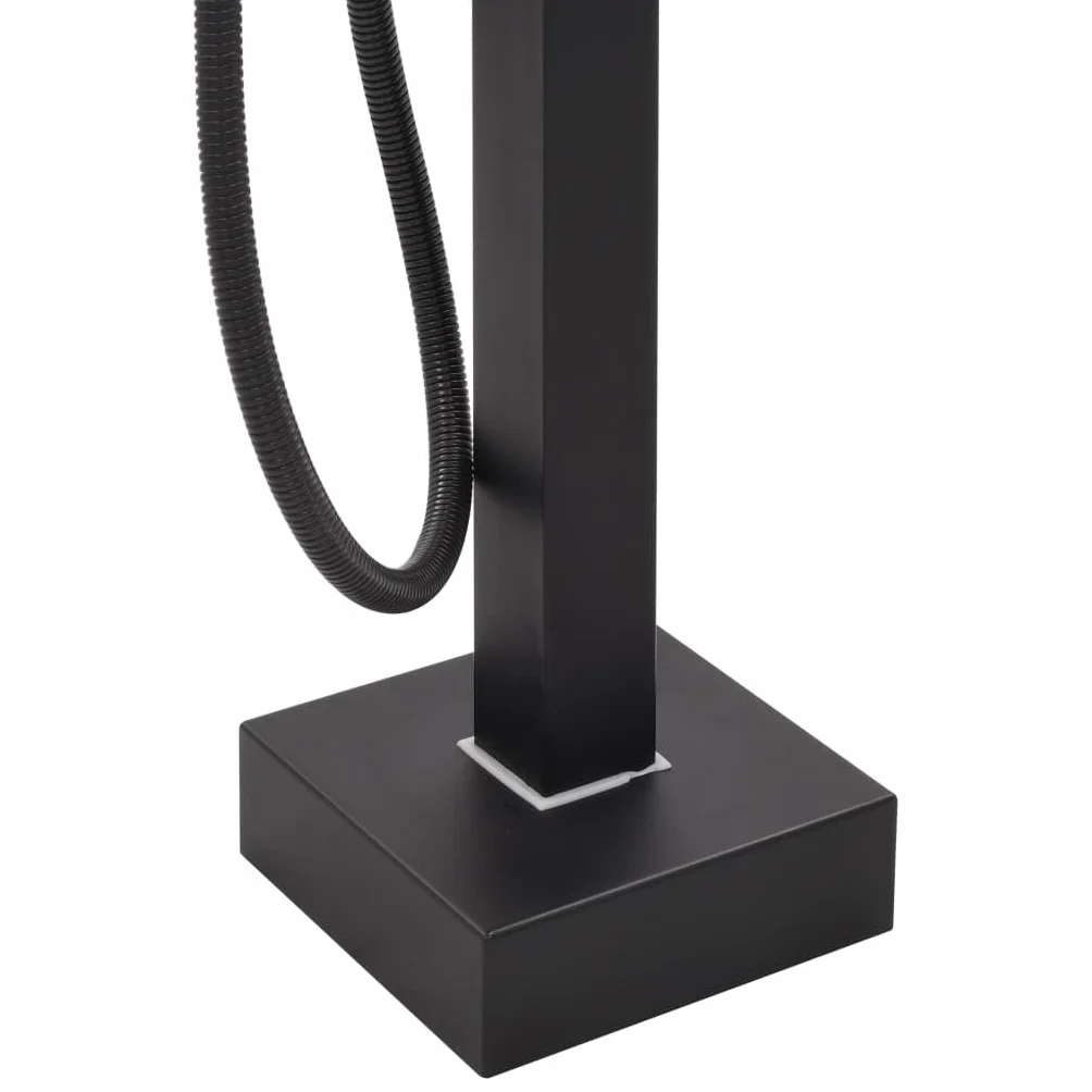 Wolnostojąca armatura wannowa czarna stal szlachetna 90 cm z słuchawką prysznicową, wąż 150 cm, wlot do wanny, wlot wody, wylot wanny, bateria mieszakowa do renowacji łazienki