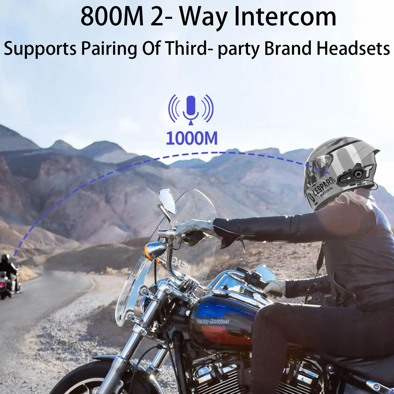 Kask motocyklowy S2 Intercom Bluetooth 5.1, wodoodporny, z ekranem przeciwsłonecznym, 2 sztuki