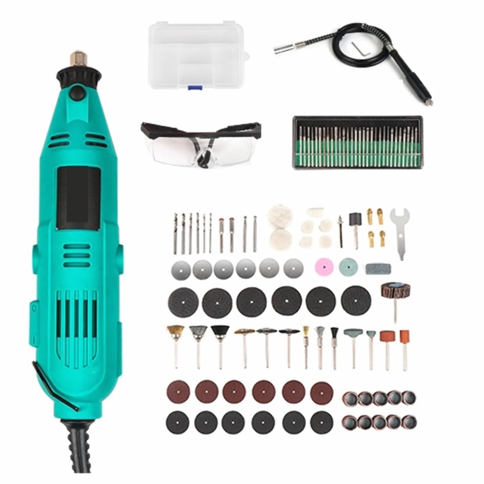 Elektronarzędzie Elektryczna mini wiertarka Szlifierka Grawer Polerka Mini narzędzie obrotowe z akcesoriami Zmienna prędkość Polerowanie, grawerowanie(With 109pcs)