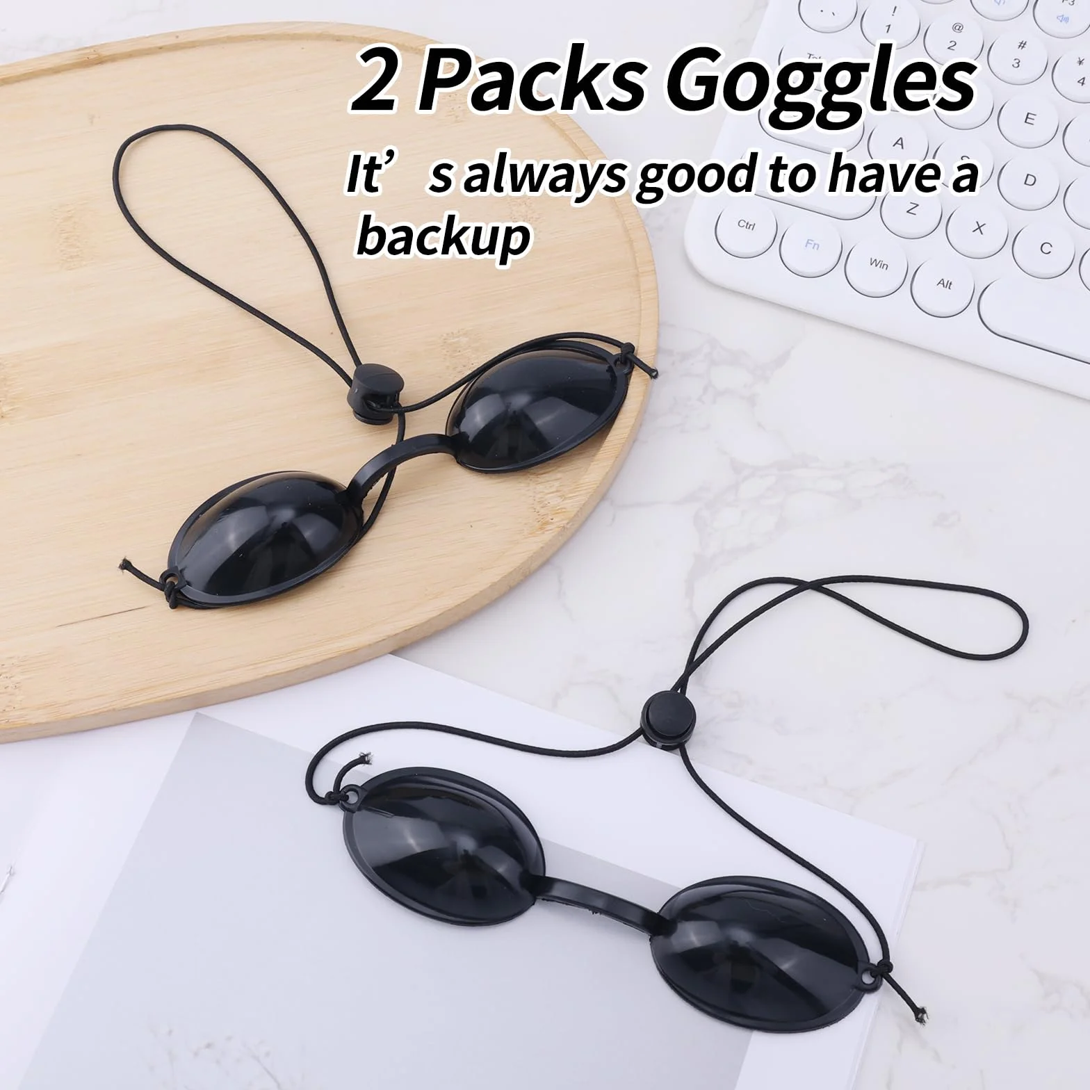 BOXOB 2 Pary Gogle Ochronne do Ochrony Oczu Przed Czerwonym Światłem, Gogle Solarium Okulary do Opalania Proces Oświetlenia IPL LED