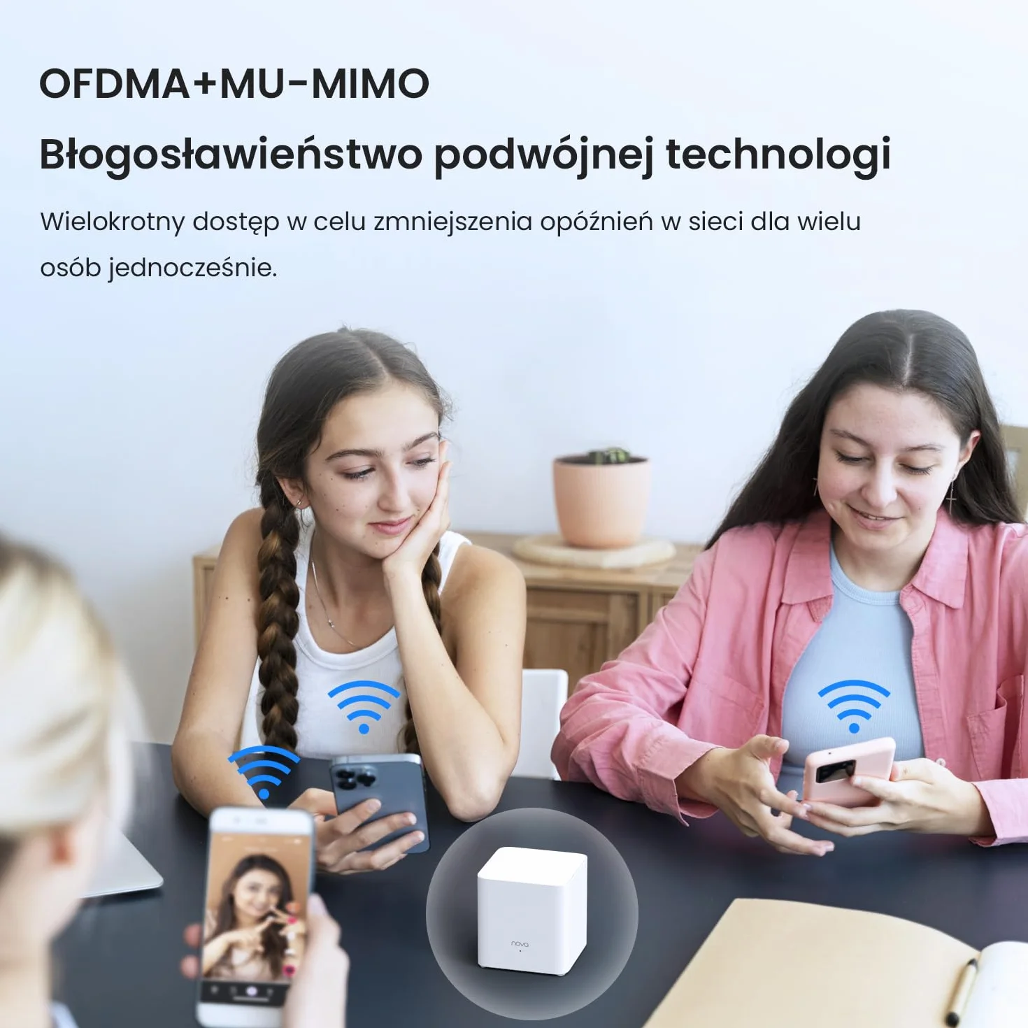 Tenda Nova MX3 Mesh WLAN 6 AX1500 Dualband Router Repeater 3 sztuki