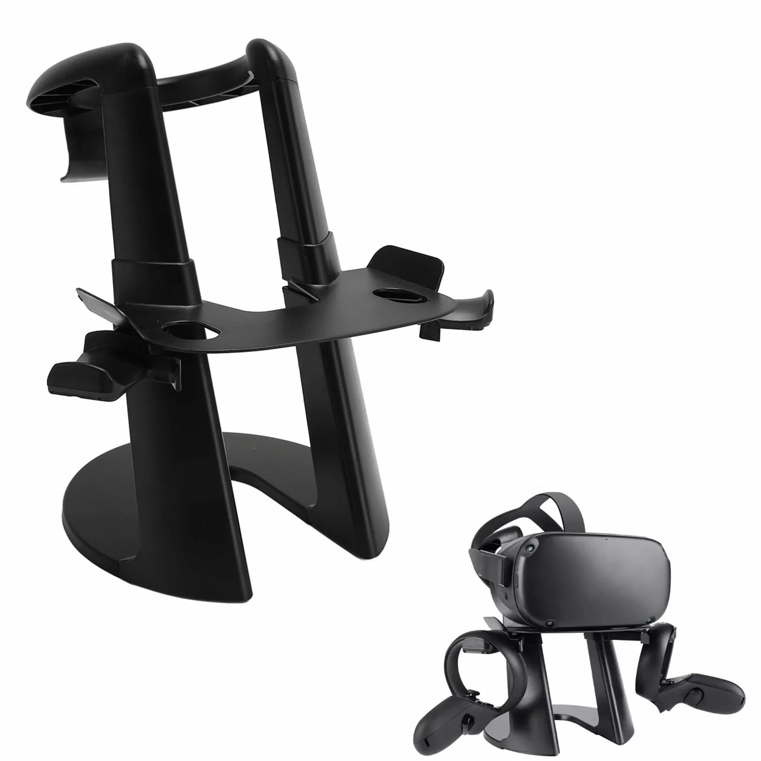 Uniwersalny Stojak VR do 1 2 Rift S, Stabilna Okrągła Podstawa, łatwa Instalacja Uchwyt do Wyświetlacza Zestawu Słuchawkowego VR, Utrzymuj Porządek i Porządek w (BLACK)