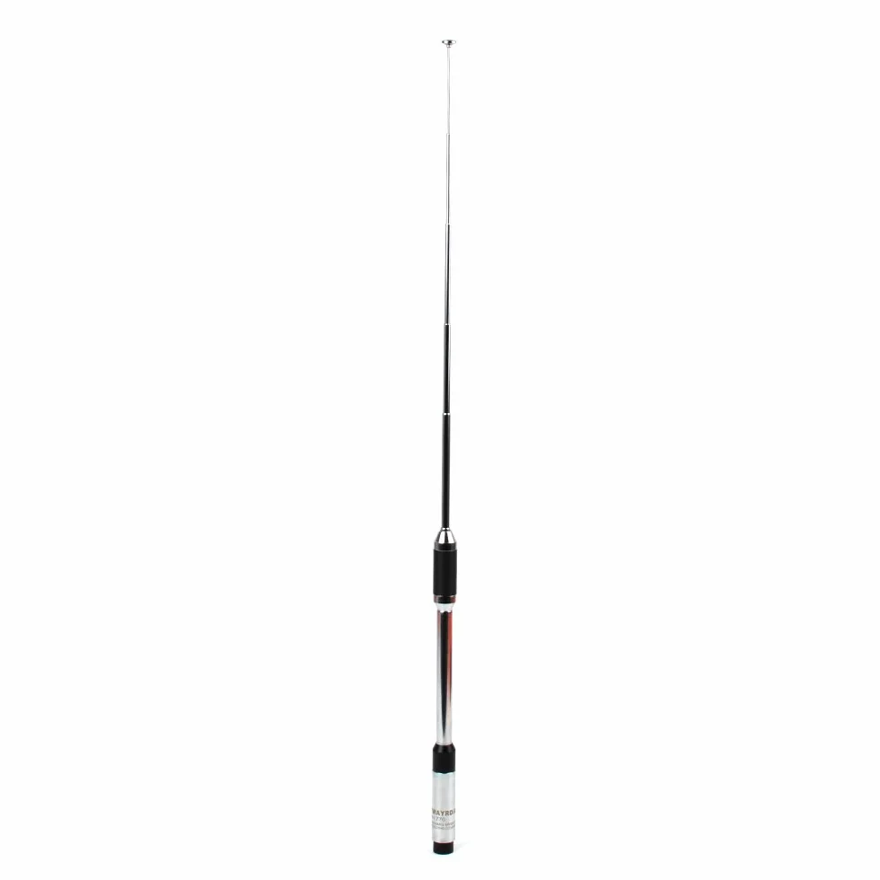 TWAYRDIO Dwuzakresowa antena teleskopowa SMA-męska VHF/UHF 2 m 70 cm wysuwana antena Walkie Talkie dla YAESU VX-3R VX-6R FT-2DR TYT MD380 WouXun KG-UV6D KG-UV8D radio dwukierunkowe