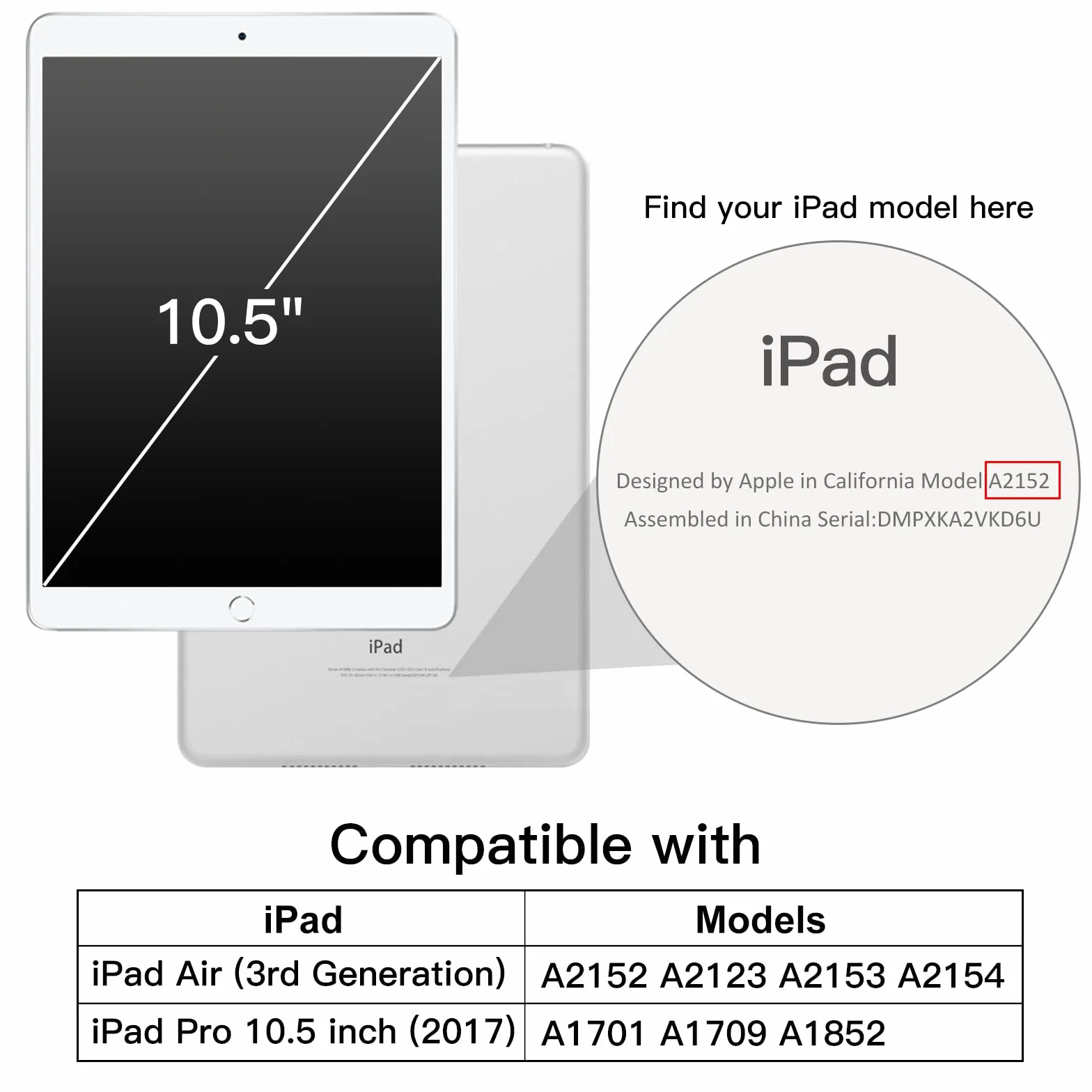 JETech Etui do iPad Air 3 10,5 Cala 2019 i iPad Pro 10,5 z Uchwytem na Długopis, Szczupły Pokrowiec na Tablet z TPU, Różowe Złoto