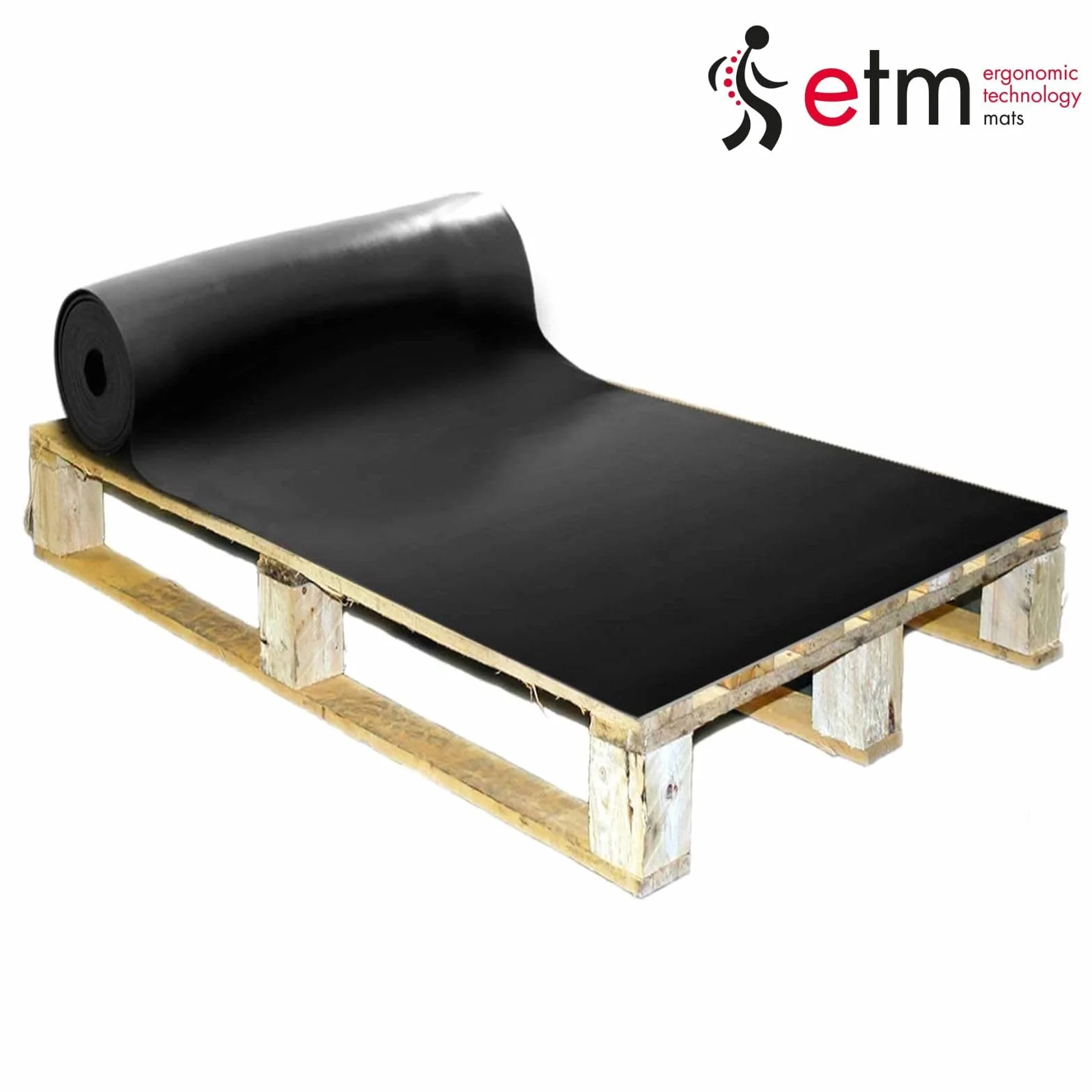 ETM SBR gumowa mata 120 x 150 cm, 10 mm, towar sprzedawany na metry, czarna, gładka, antypoślizgowa gumowa mata ochronna, gumowa wykładzina podłogowa