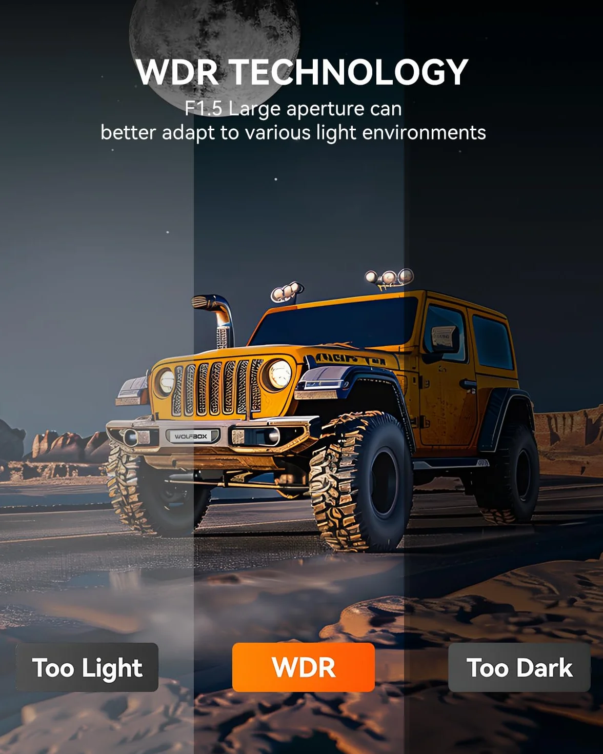 WOLFBOX Dashcam 4K + 2,5K für Rückspiegel 12 Zoll Bildschirm WDR Nachtsicht 64GB GPS