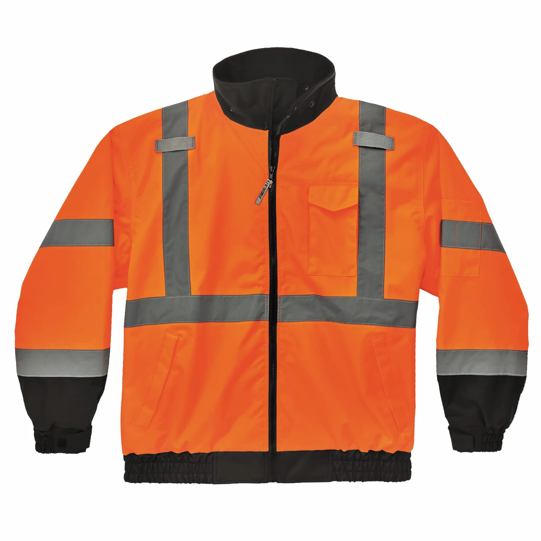 Ergodyne GloWear 8379 kurtka termiczna o wysokiej widoczności typ R, klasa 3, pomarańczowa bomberka z podszewką polarową, XL, XL