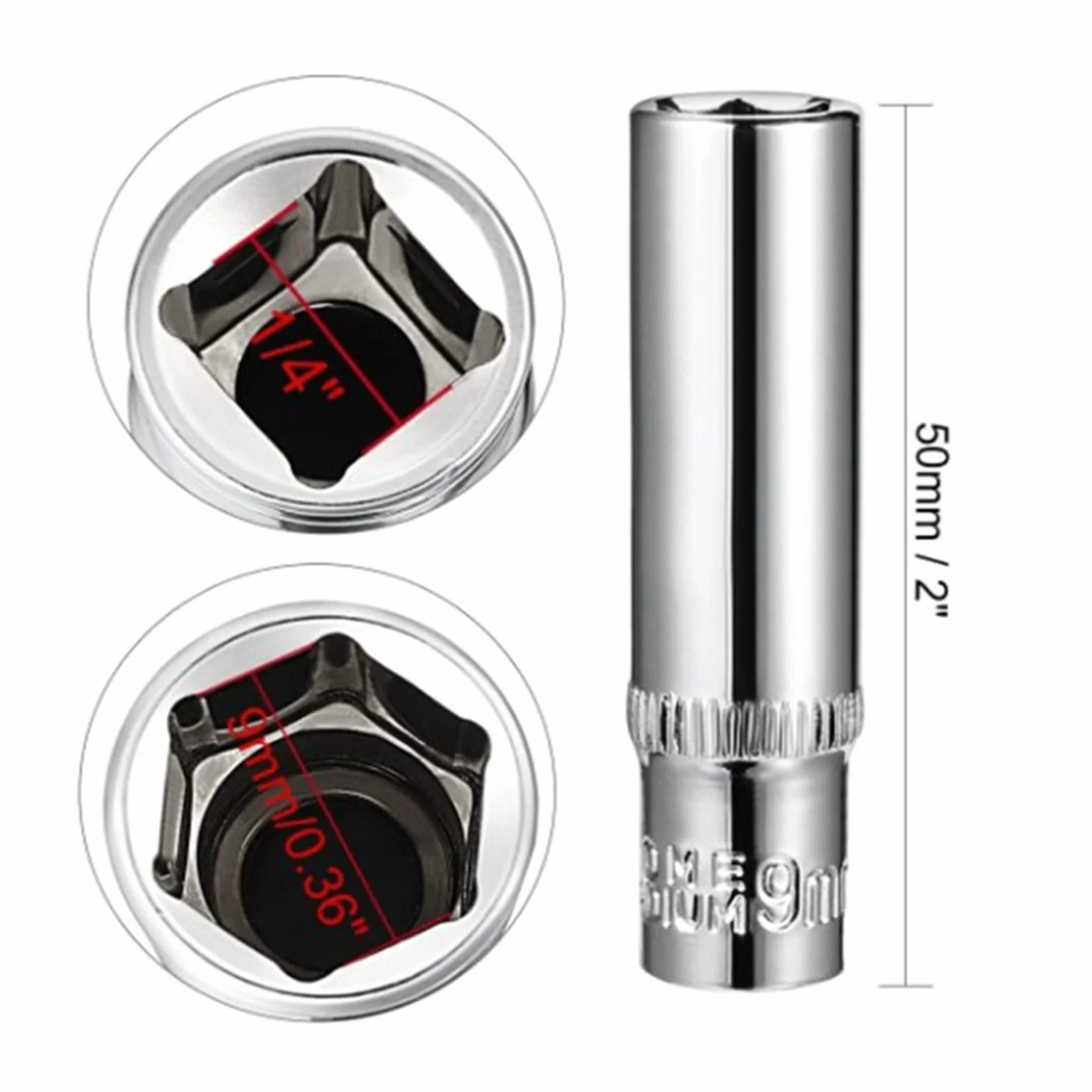 Zestaw 11 nasadek 1/4" z adapterem, nasadki długie 4-14 mm, głowice narzędziowe z kluczem dynamometrycznym i grzechotką, uchwyt wiertarski