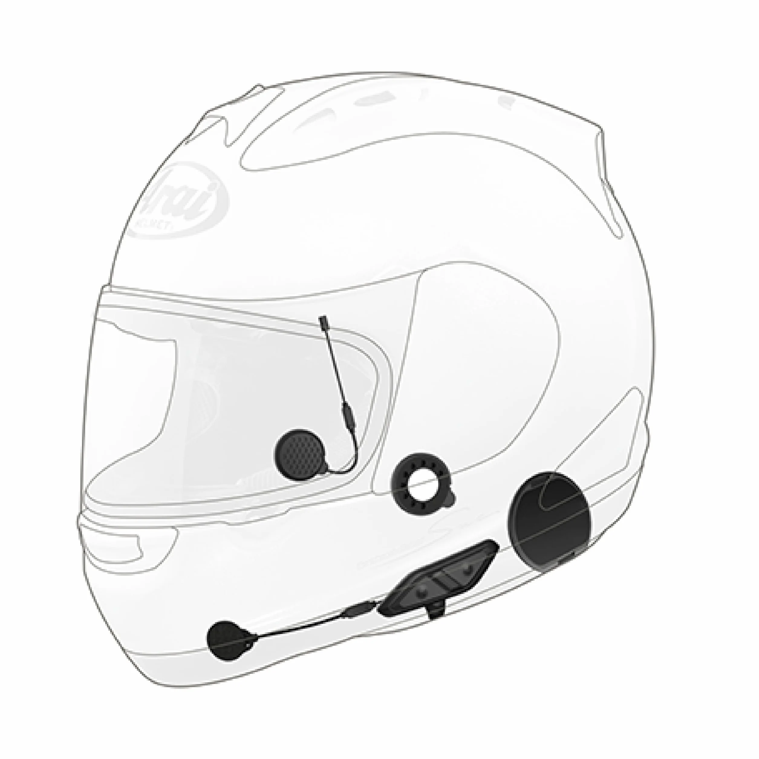Sena 10U Bluetooth system komunikacji motocyklowy z pilotem do kasków Arai 10U-AR-11