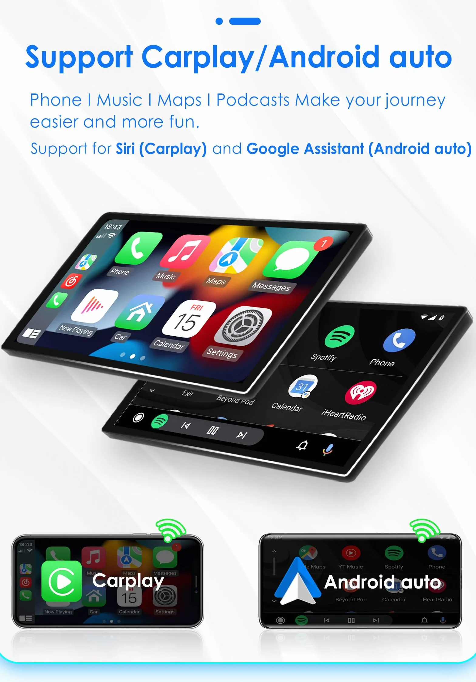 Hizpo 9-calowy ekran dotykowy Radio do Fiat 500 2007-2014 Carplay Android Auto 8-Core 4+32 GB DAB WiFi 4G