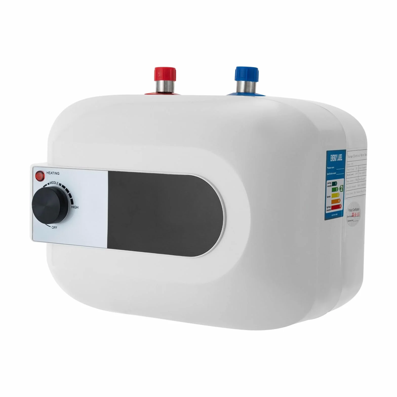 Elektroniczny podgrzewacz wody, 1500 W, 30-65°C, zbiornik wody IPX4, bojler 0,75 MPa, bojler dolny 6 l