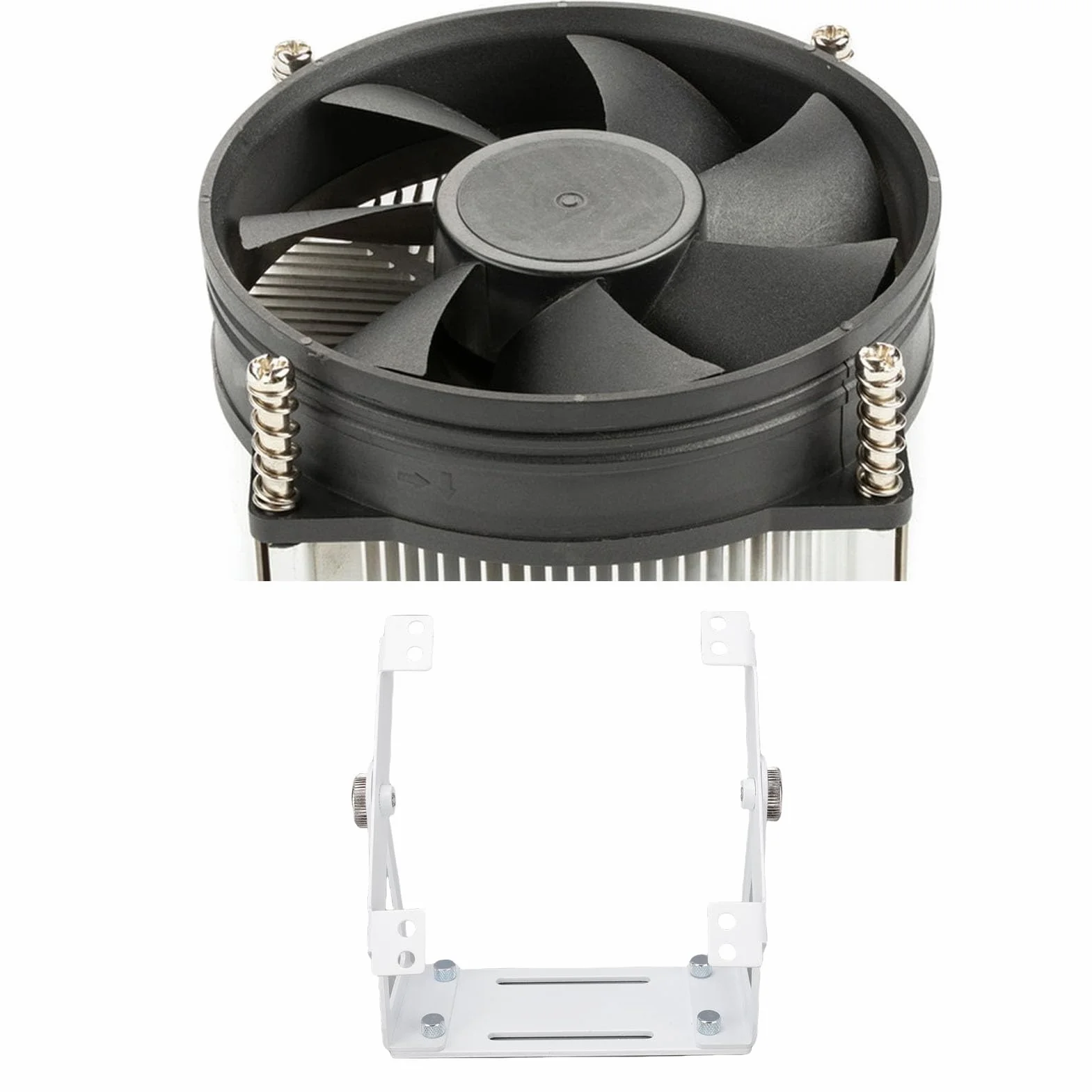 Denash Bardzo Wszechstronny Stojak na Wentylator Komputera PC z Obrotowym o 360 Stopni Uniwersalnym Uchwytem na Wentylator do Wentylatorów 120 Mm 140 Mm, Solidny Wspornik ze Stopu (WHITE)