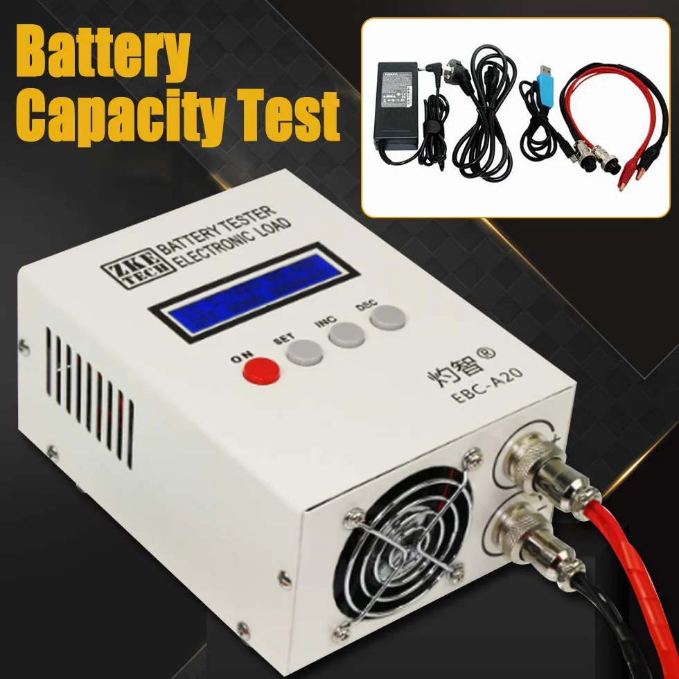 Tester baterii EBC-A20, Li-Po miernik pojemności akumulatora litowego, tester pojemności akumulatora Li-Po 5A, ładowanie 20 A, 85 W, wielofunkcyjny