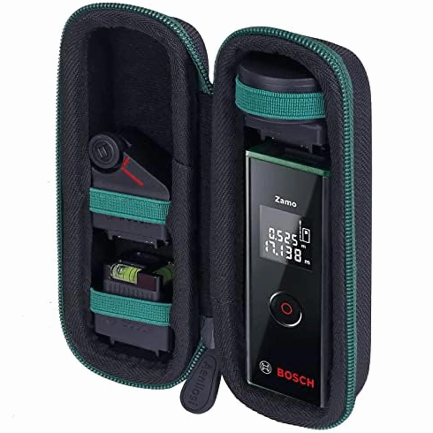 Aenllosi (tylko etui) twarde etui kompatybilne z dalmierzem laserowym Bosch Zamo 3, kieszeń z siatki może pomieścić adapter lasera liniowego Bosch