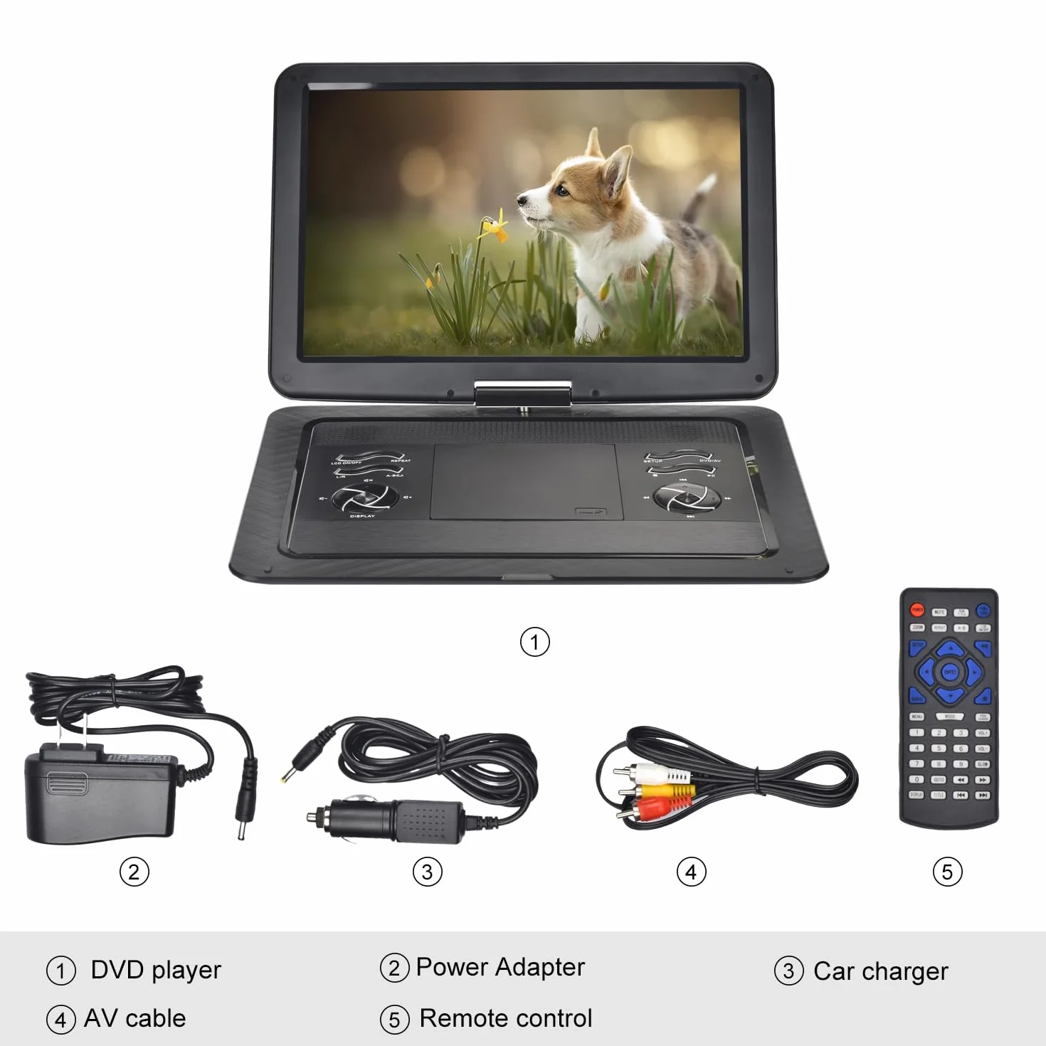 YOOHOO Przenośny odtwarzacz DVD 19,6" HD 17,1"
