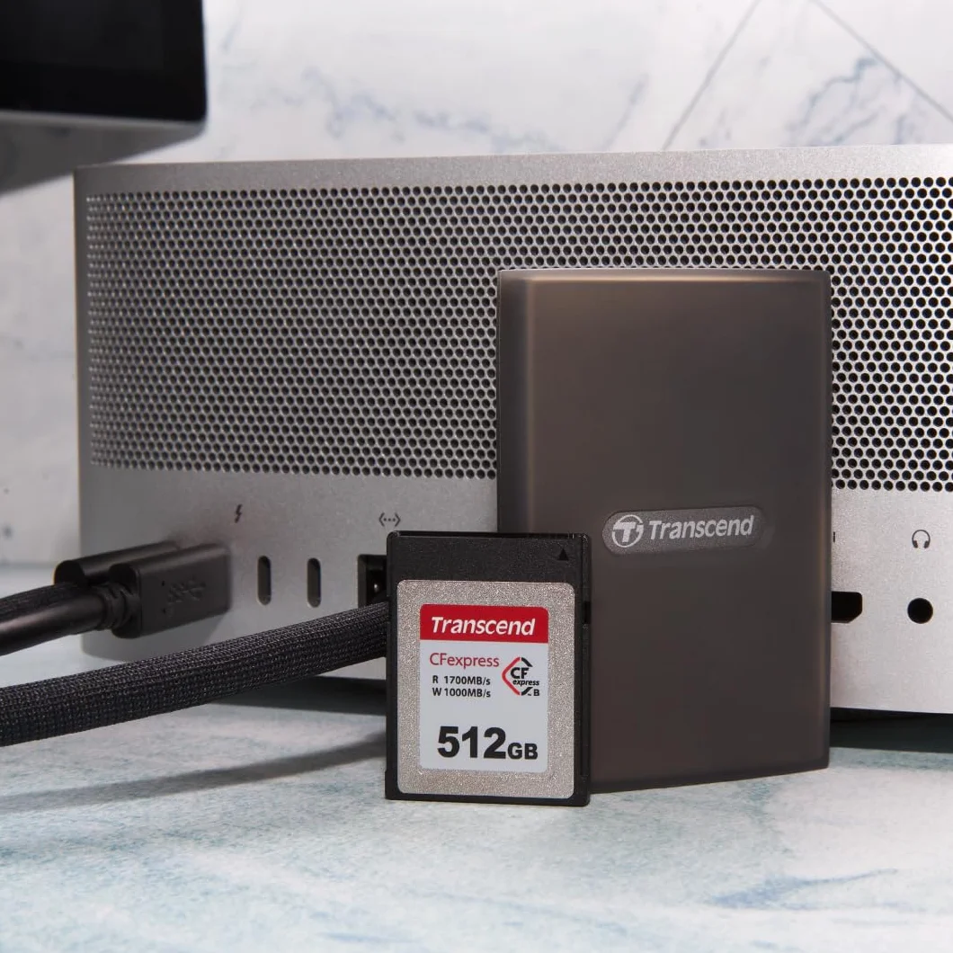 Transcend CFexpress karta pamięci typu B TS256GCFE820, prędkość odczytu/zapisu do 1700 MB/s lub 1300 MB/s