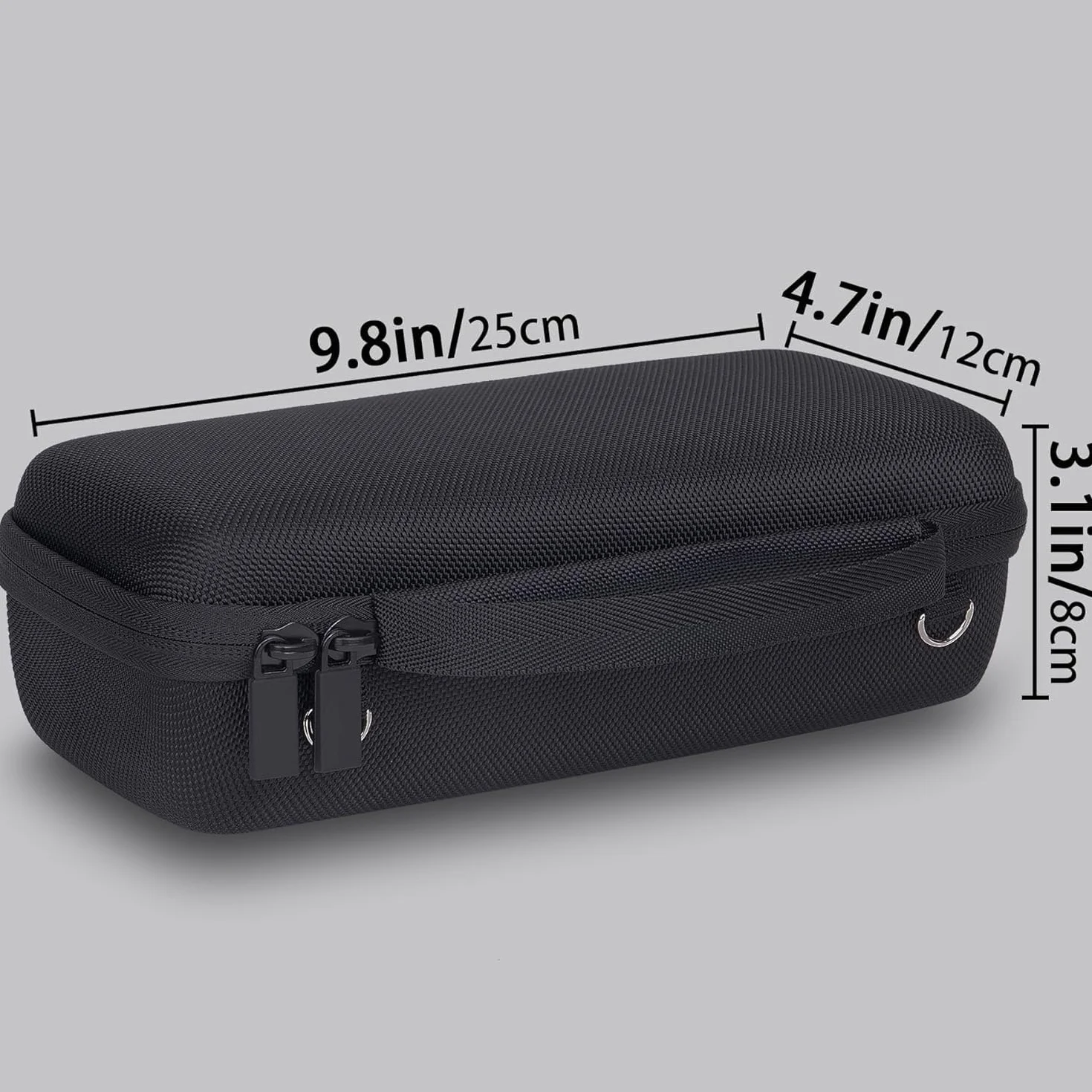 co2CREA Twarde etui podróżne do bezprzewodowego przenośnego głośnika Bluetooth Soundcore Motion 300 Hi-Res, tylko etui, Czarny, for Motion 300, Minimalistyczny