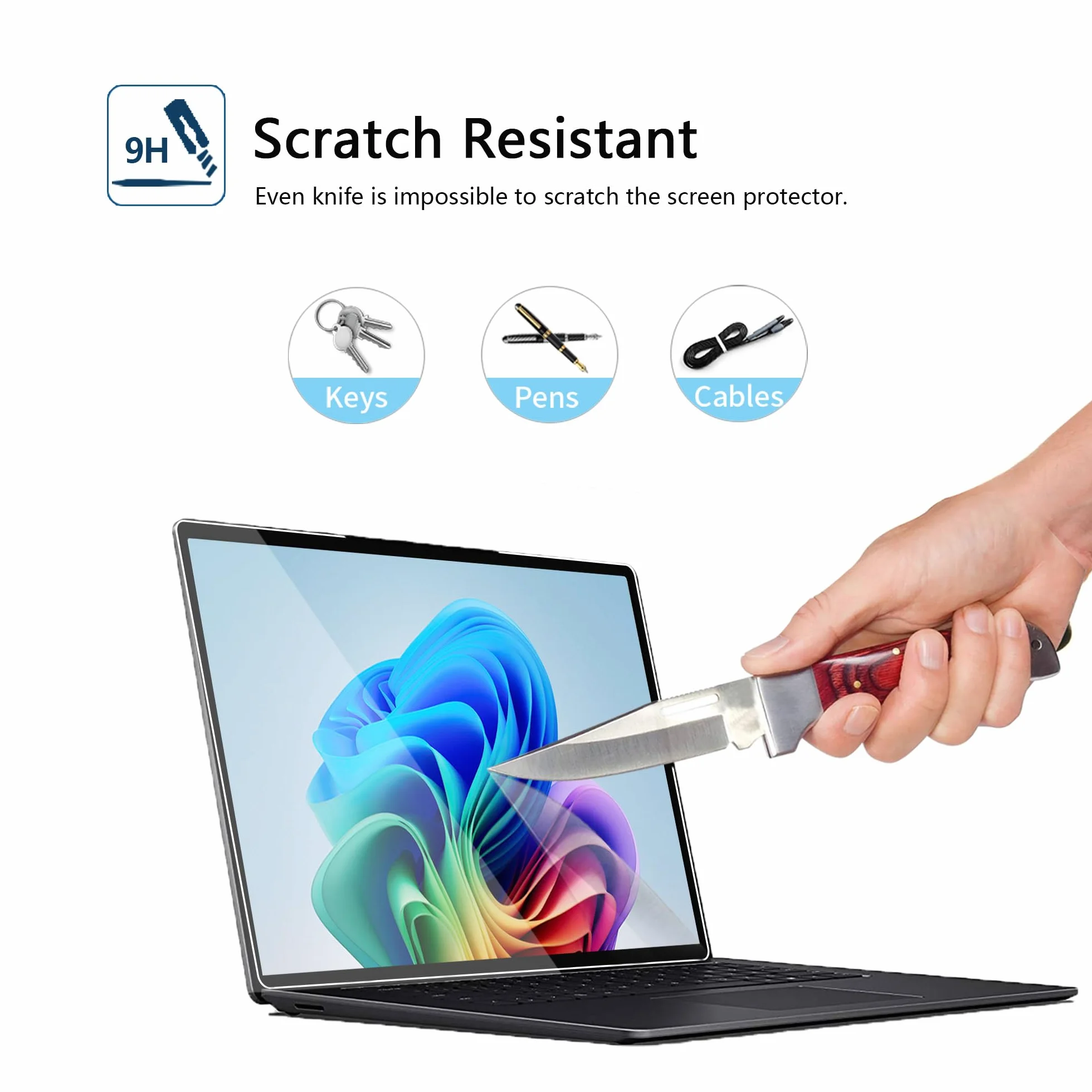 MEGOO Hartowane Szkło Ochronne do Microsoft Surface Laptop 7 2024 15 Cali