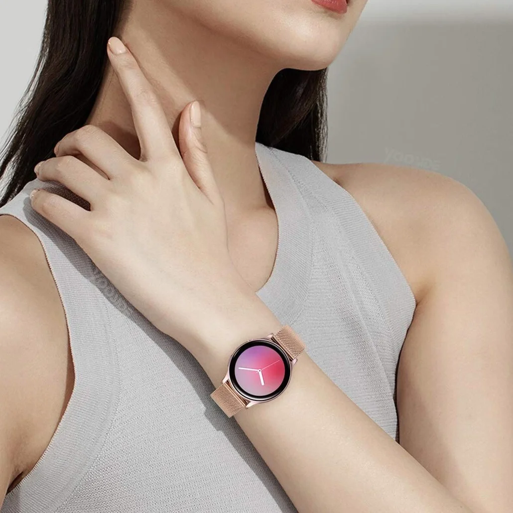 Pasek do zegarka Garmin Venu 2 Plus, metalowa siatka ze stali nierdzewnej 20 mm, szybkie odpinanie
