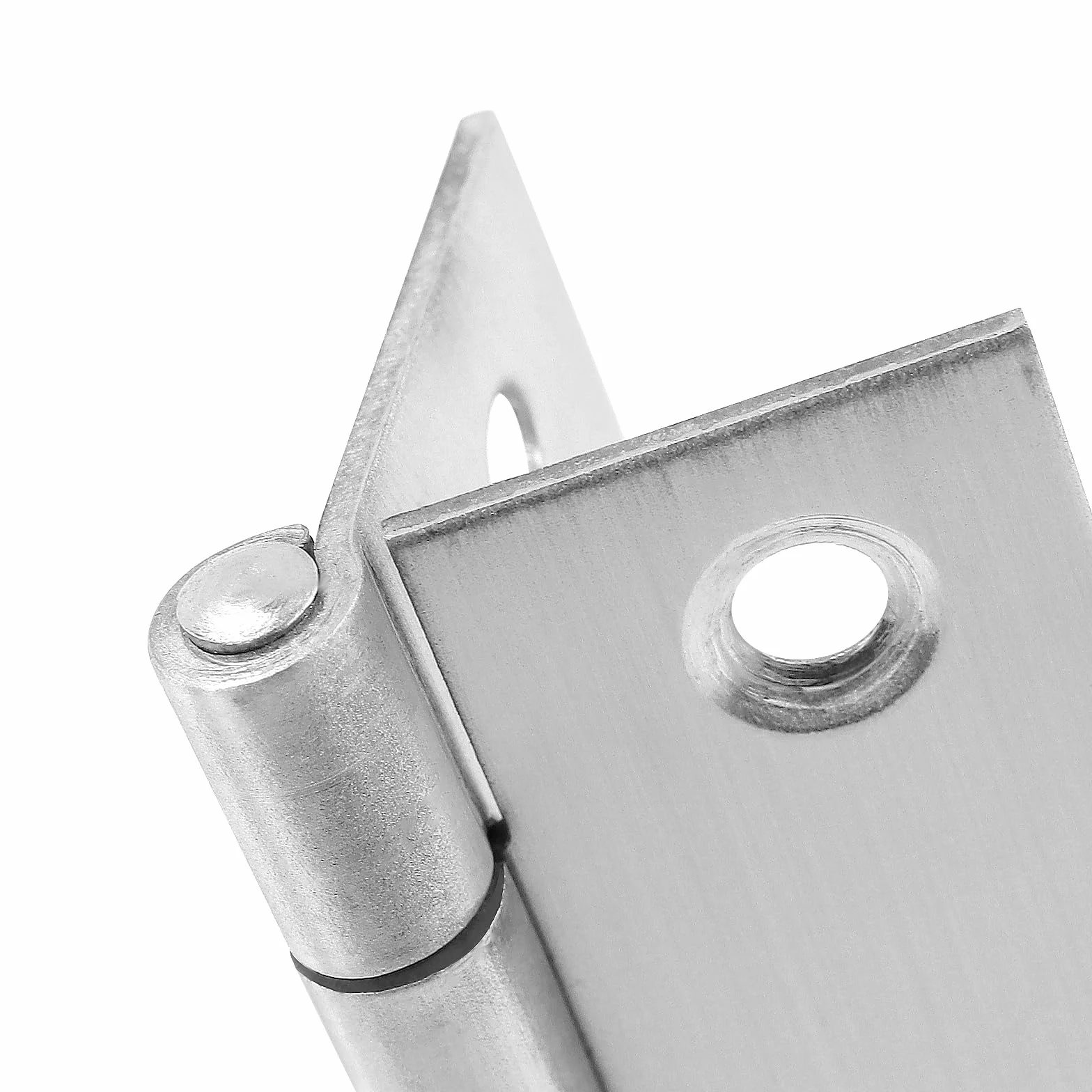 10 sztuk zawiasów ze stali nierdzewnej, 7,5 x 5 x 0,15 cm, srebrne, sk?adane, wytrzyma?e, metalowe zawiasy drzwiowe ze ?rub?, do u?ytku wewn?trz i na zewn?trz, drzwi, okien, szafek