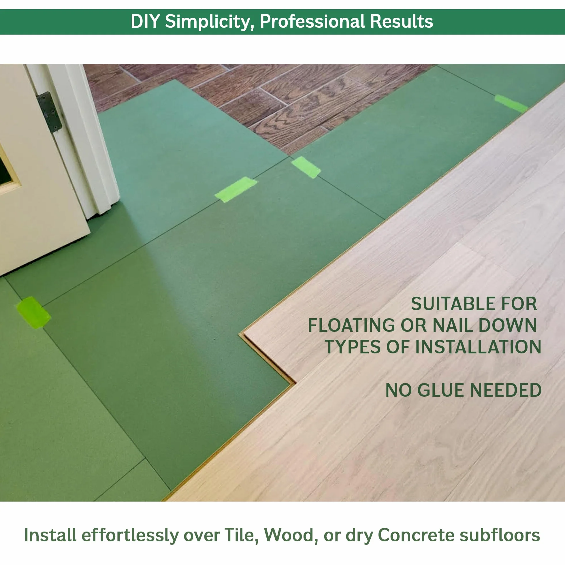 3 mm 1/8 cala podkład podłogowy z włókna drzewnego do laminatu winylowego LVT LVP drewniana podłoga 90 m2 naturalna bariera izolacyjna akustyczna