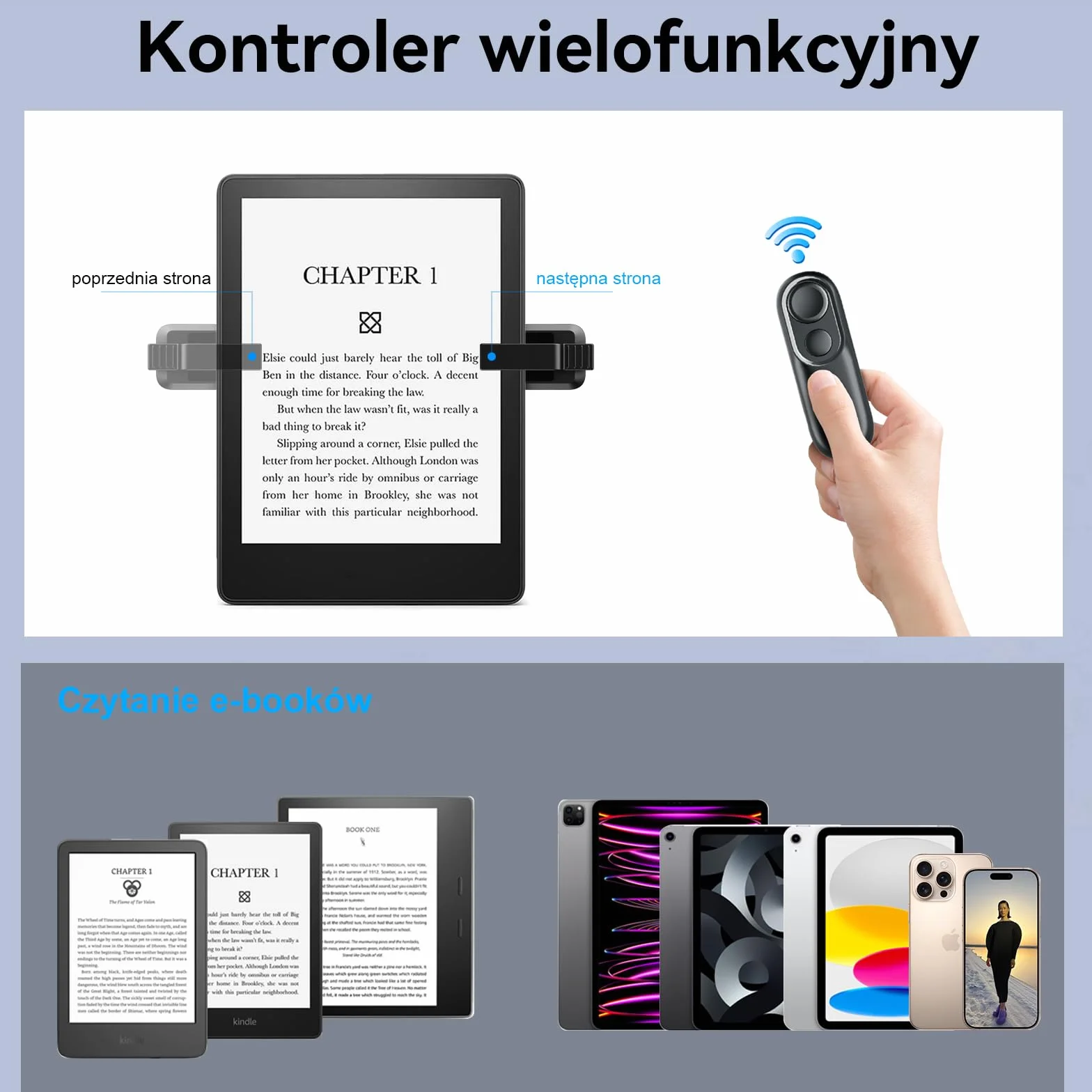 Zmieniacz stron do Kindle Paperwhite Oasis, pilot obracania stron