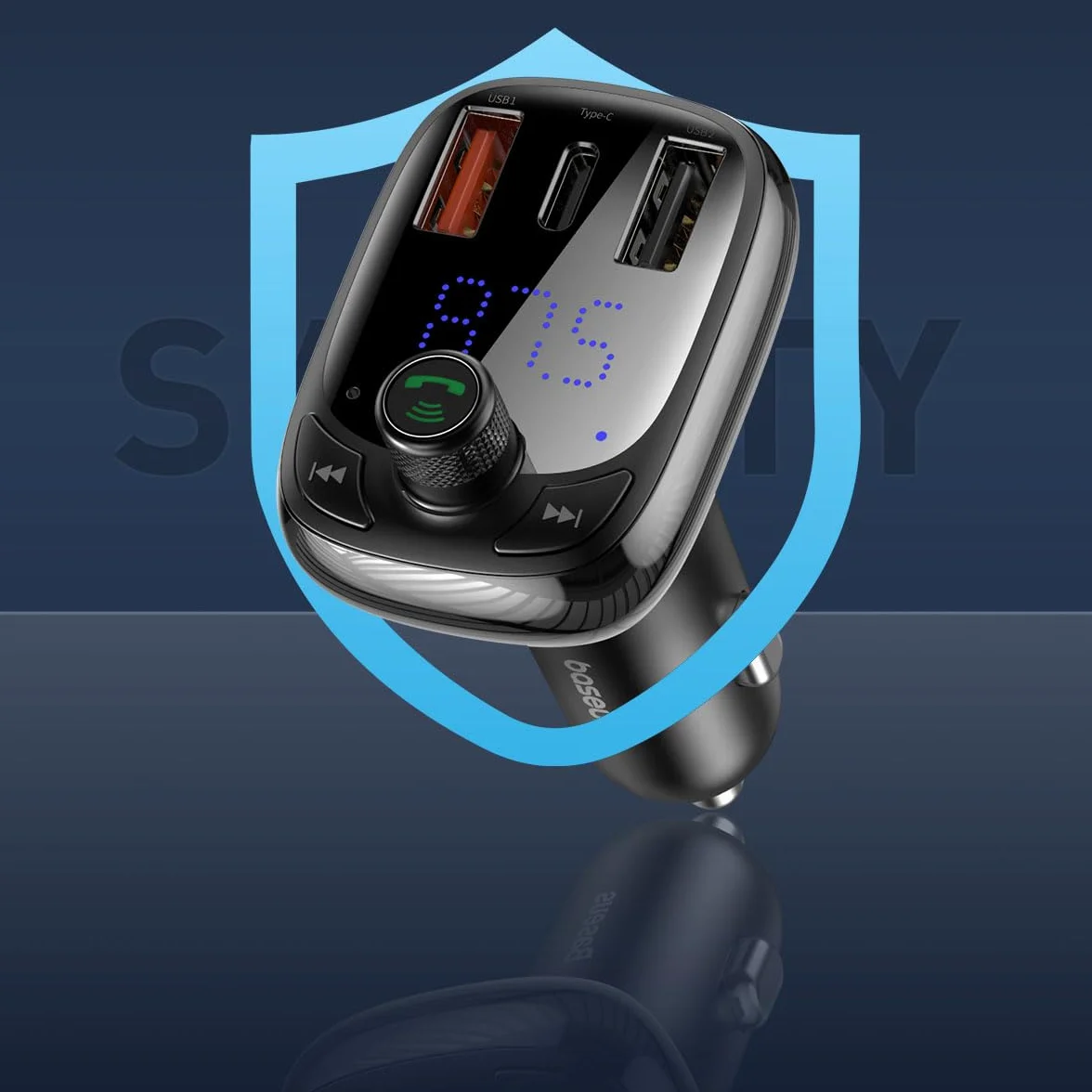Baseus Car Bluetooth MP3 Player T Shaped S-13 Black OS