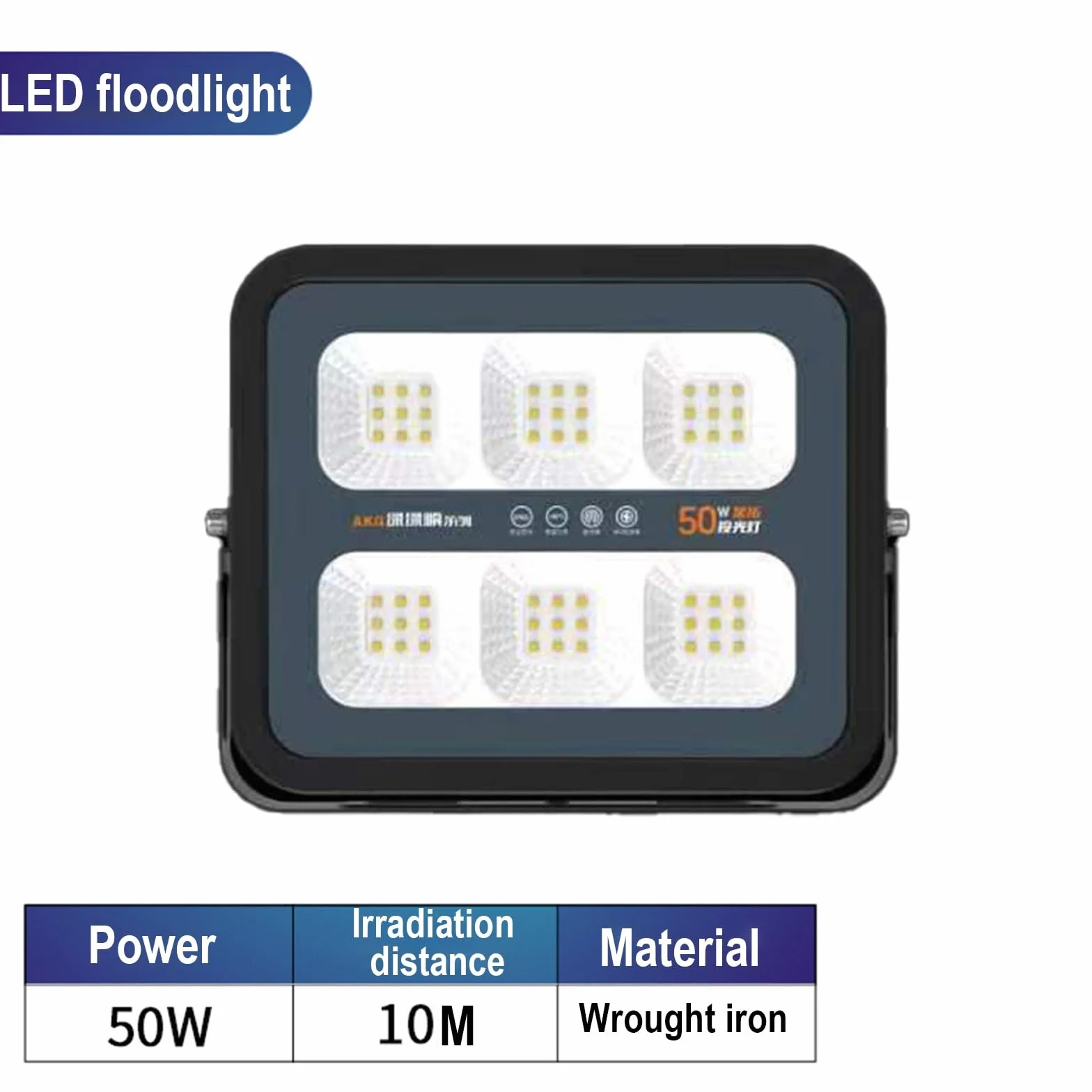 lampy solarne, 50-400W Ultrajasny reflektor aluminiowy, IP65 do ogrodu, na podwórko, stadion, plac zabaw(50W)