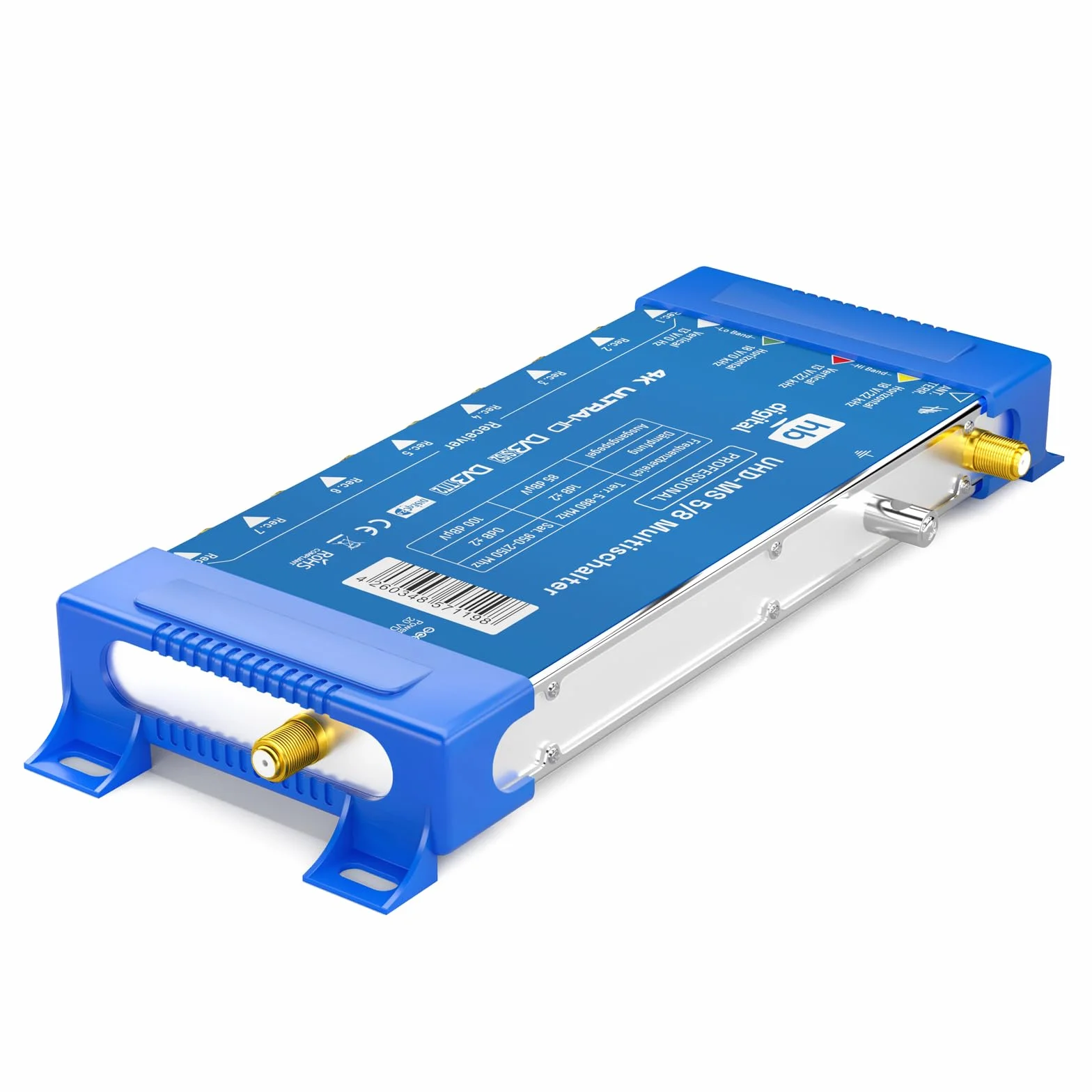 HB-DIGITAL Multiswitch PMSE 5/8 1x SAT 8 odbiorników 4K UHD z zasilaczem
