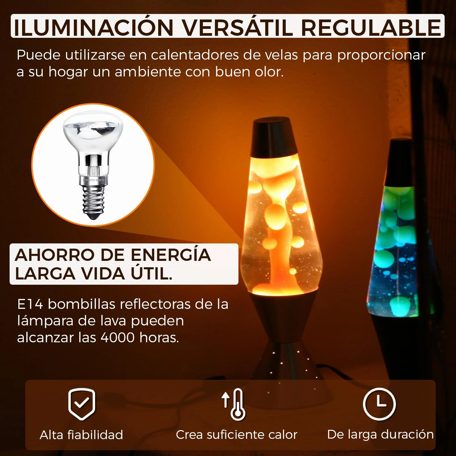 Klarlight R39 E14 żarówki lawowe 30 W, mała śruba Edisona SES reflektor punktowy żarówki lawowe, ciepła biel 2800 K, energooszczędne żarówki halogenowe R39, ściemniane (2 sztuki)