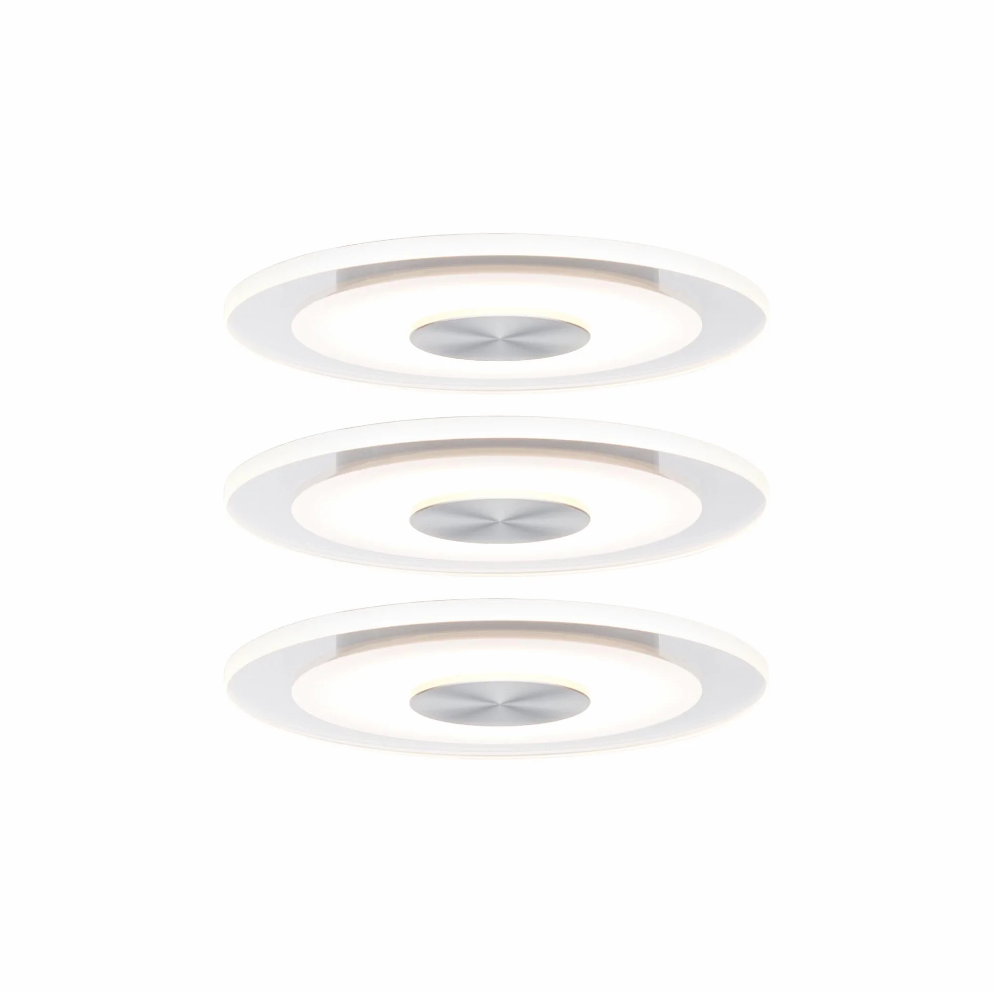 Paulmann 92907 Oprawa Wpuszczana Led Whirl Okrągły Reflektor Wpuszczany 3X5,5W Wpuszczany Punkt Sufitowy Aluminiowa Satynowa Lampa Wpuszczana Światło, Ściemniana Oprawa Sufitowa Wpuszczana ,Toczone Aluminium, Satynowe ,12 X 12 X 1 Cm , 16.5 Watts