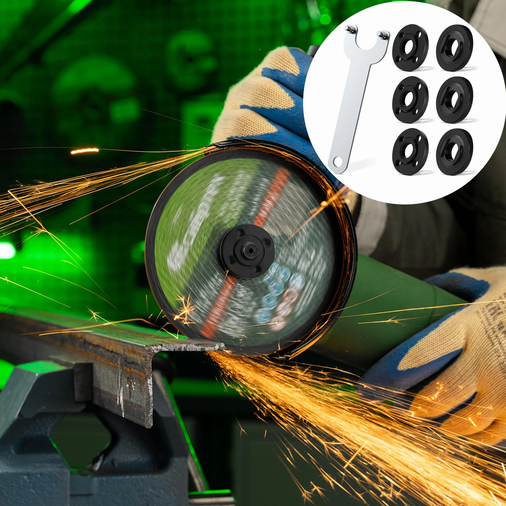 Klucz do szlifierki kątowej 125mm z kluczami Flex i kołnierzowymi, klucz do szlifierki kątowej, klucz Flex Nadaje się do 125mm szlifierki kątowej