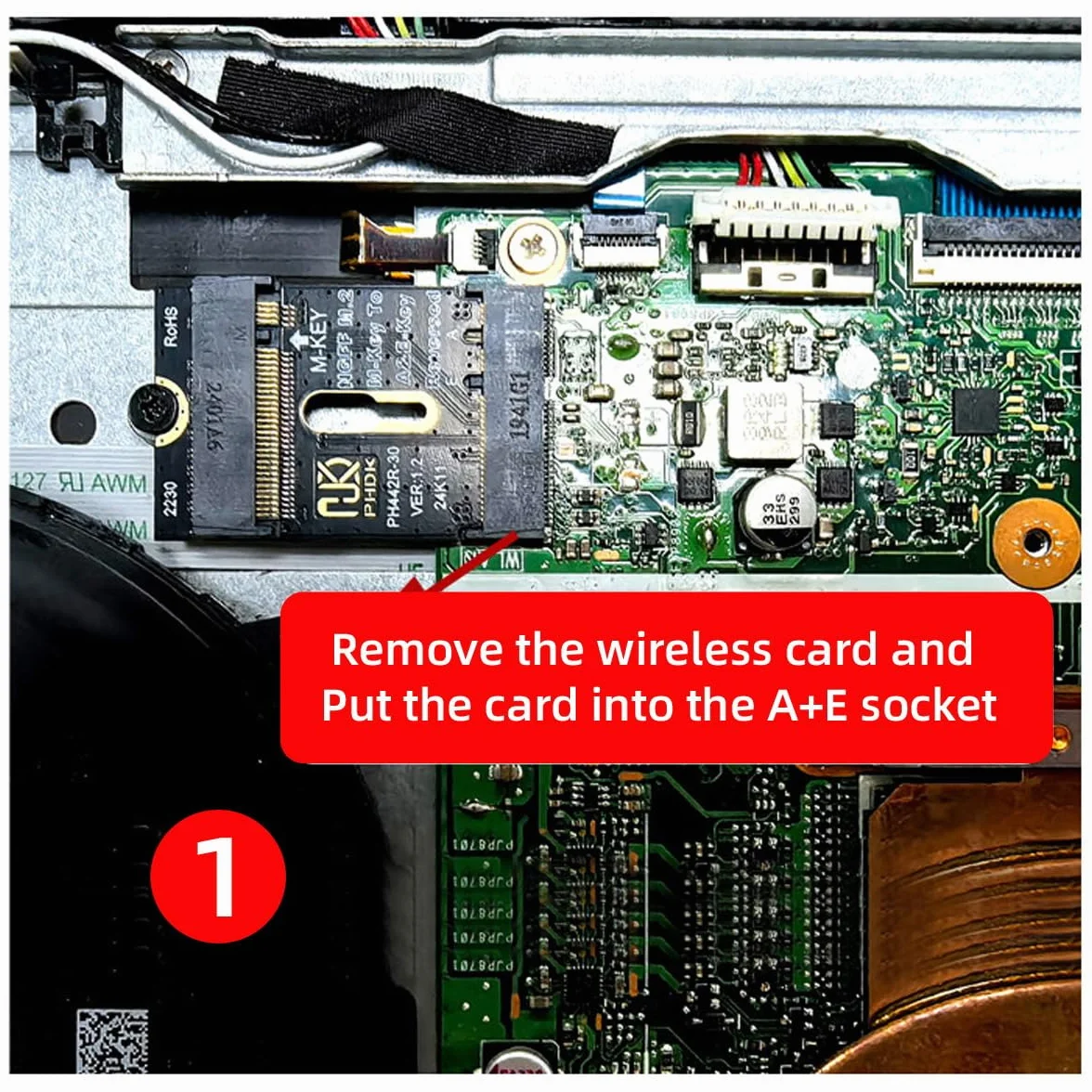 Karta 2230 NGFF A+E-Key na NVME M-key żeński przedłużacz PCI-E 4.0 adapter SSD 2280
