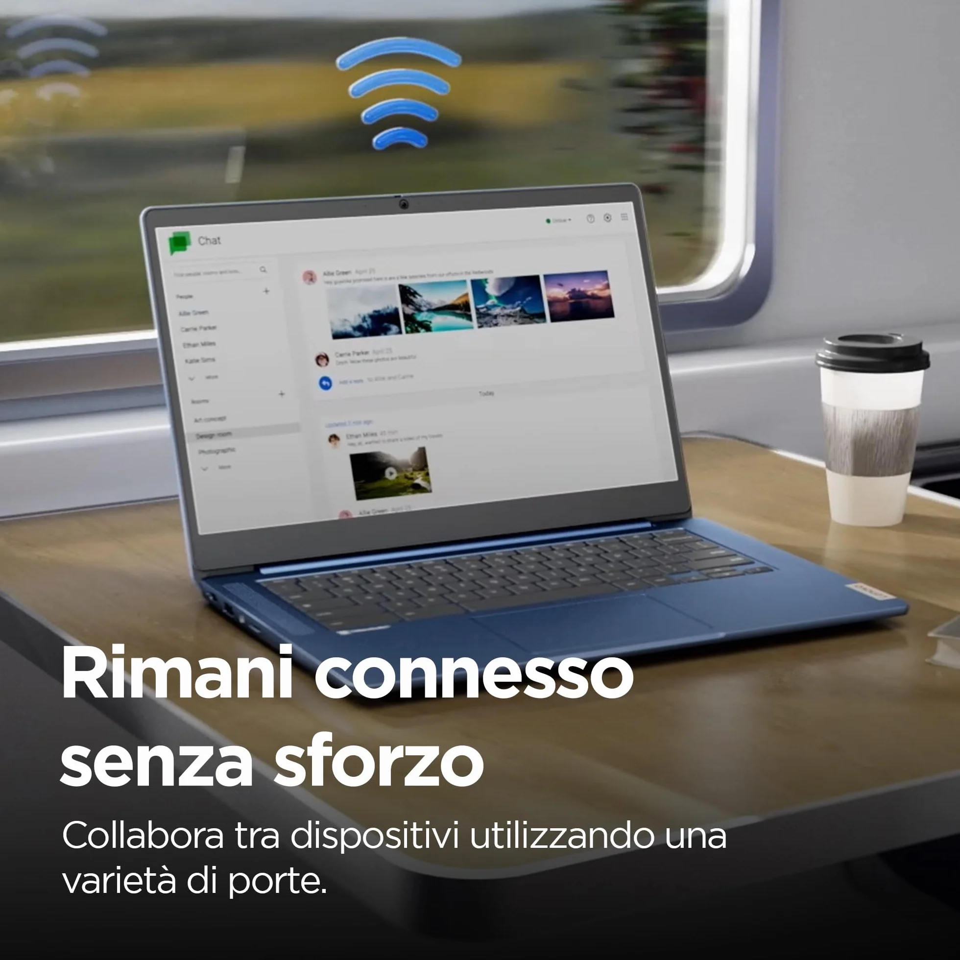 Lenovo IdeaPad Slim 3 Chromebook 14" FHD MediaTek Kompanio 520 8 GB RAM 128 GB eMMC ChromeOS WiFi 6 Abyss Blue