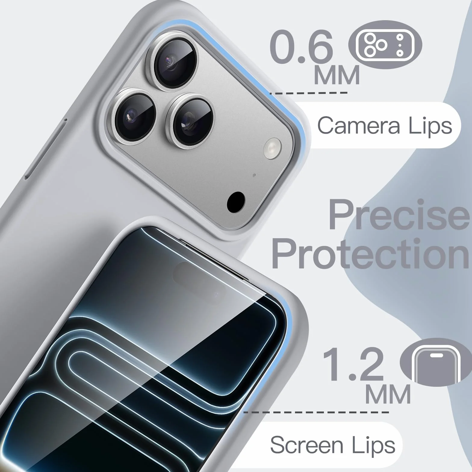 JETech Etui z Płynnego Silikonowe dla iPhone 17 Pro Max 6,9 Cala, Jedwabiście Miękkie w Dotyku Ochrona Całego Ciała, Obudowa Zarysowania Osłona z Podszewką z Mikrofibry (Szary)
