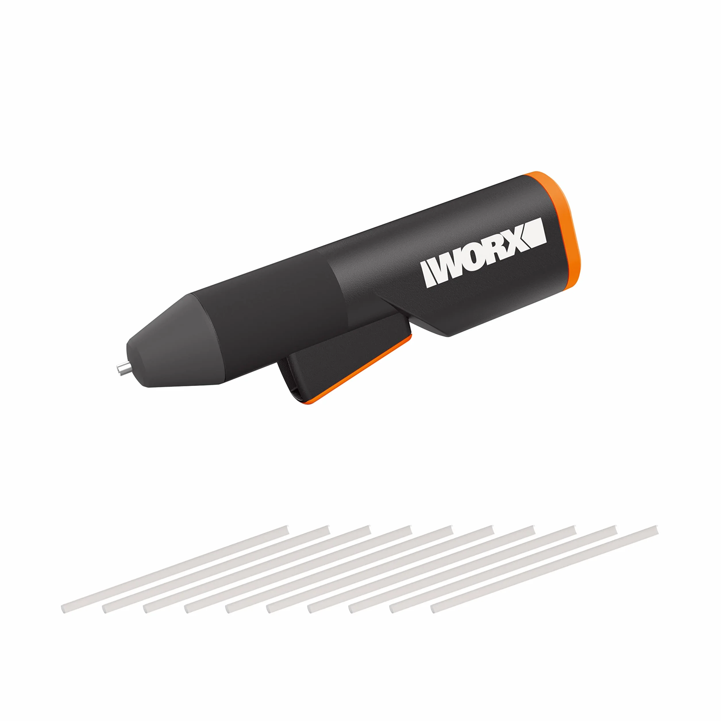 Worx Makerx 18V (20 V Max) Hot Glue Gun Wx746.9, Powershare, Fast Heating In 30S, Led Temperature Indicator, Portable And Lightweight, 10 Glue Sticks Included, No Battery And Charger