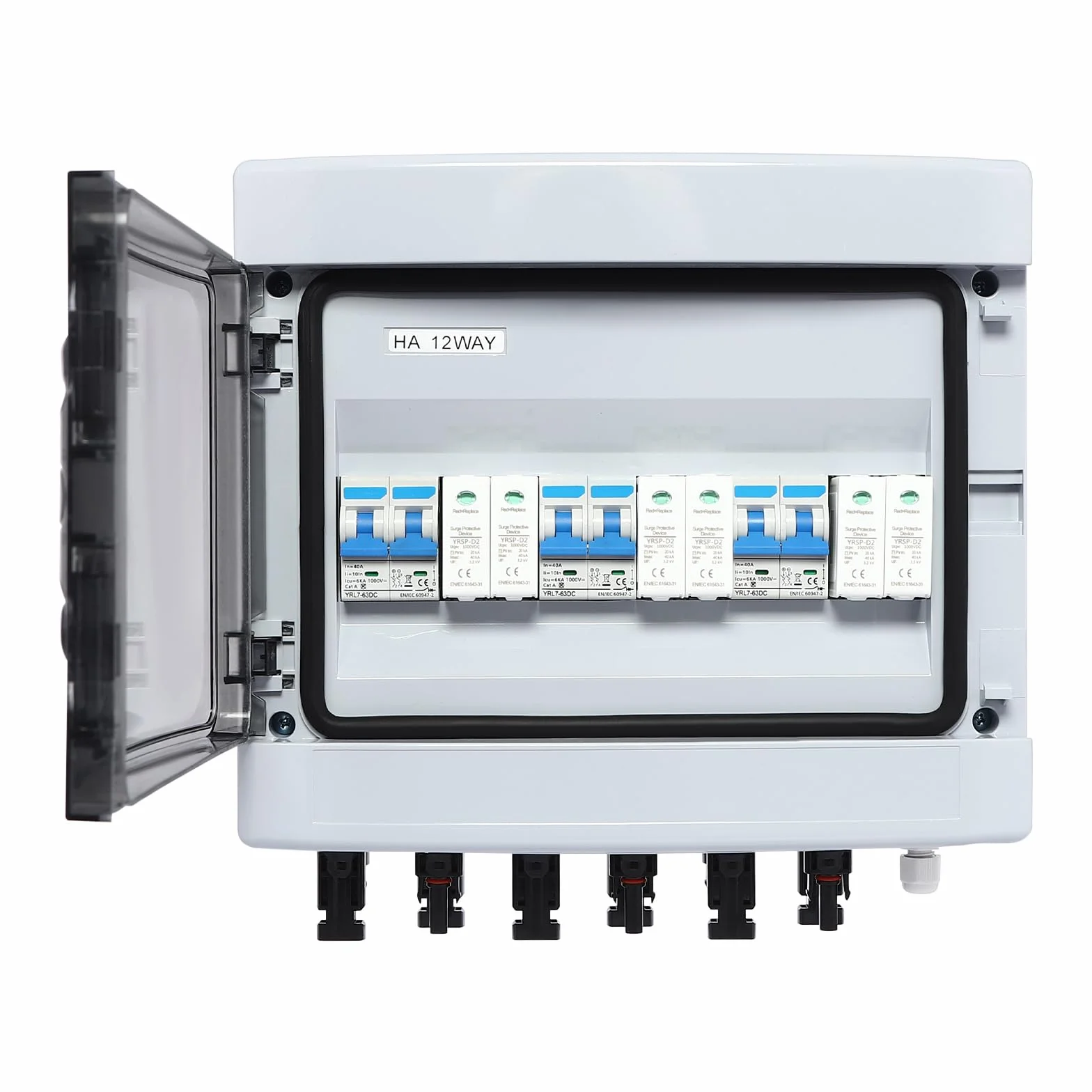 Solarna ochrona przeciwprzepięciowa PV DC 1000 V 40 A odłącznik PV instalacja 3 struny (3 w 3 out) ochrona odgromowa wyłącznik nadprądowy PV skrzynka przyłączeniowa IP65 Solar Combiner Box do