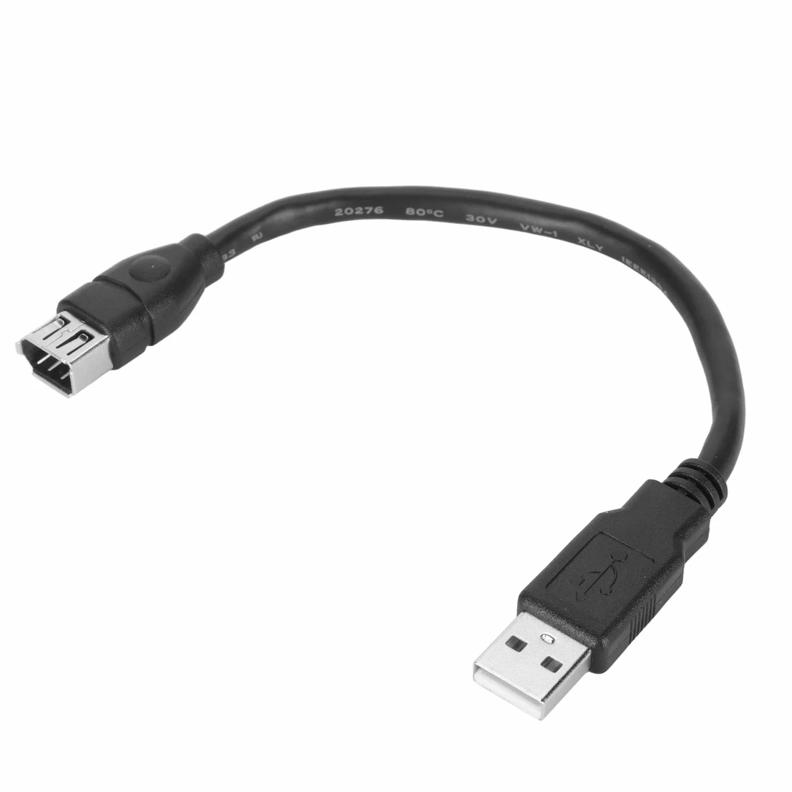 Asixxsix Firewire 1394 6-pin żeńsko-USB 2.0 A męski adapter kabel konwertujący