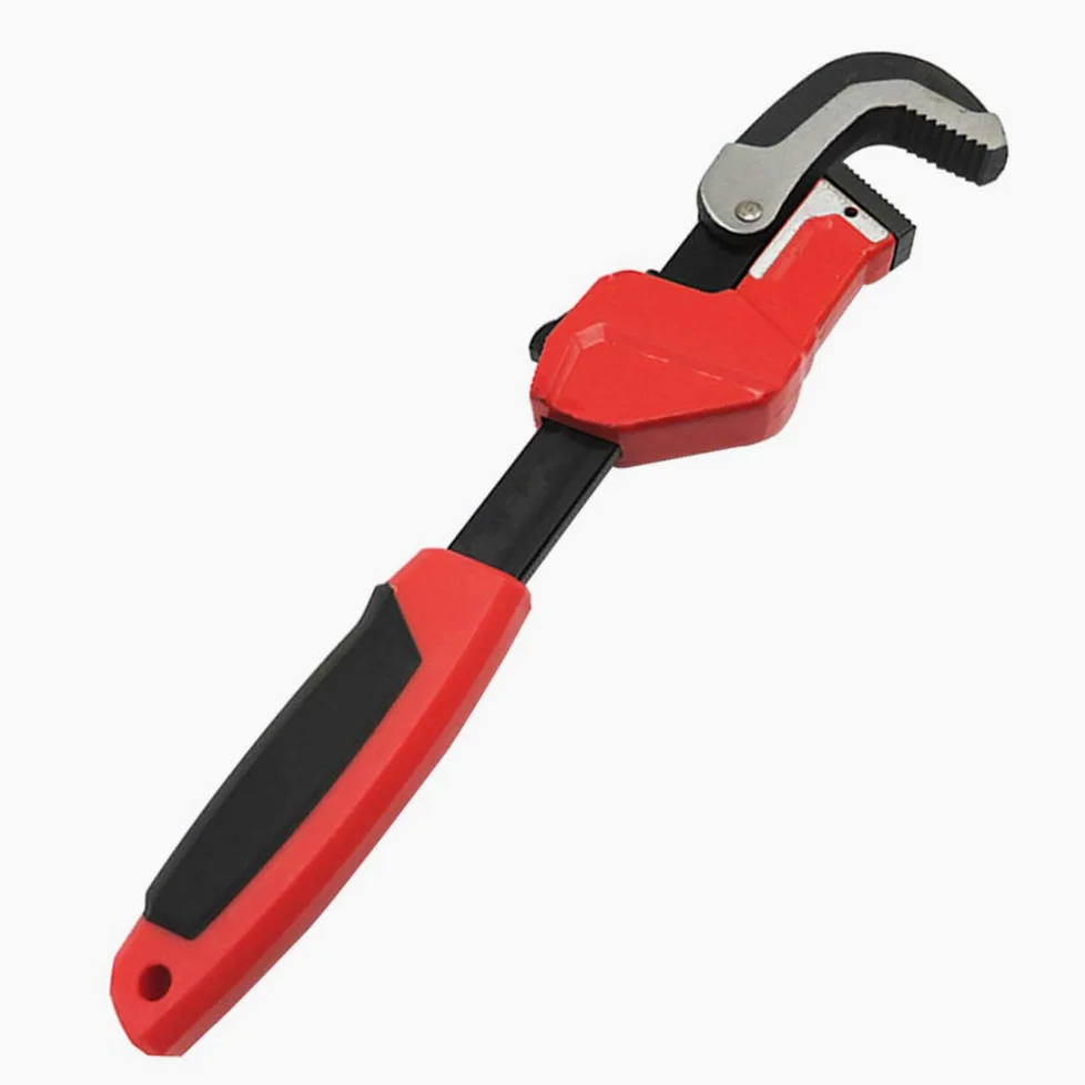 Klucz hydrauliczny do rur, klucz do rur prostych, klucz grzechotkowy uniwersalny klucz, 30 cm regulowany, wytrzymały naprawa domu narzędzi hydraulików, zaworów, rur i rur
