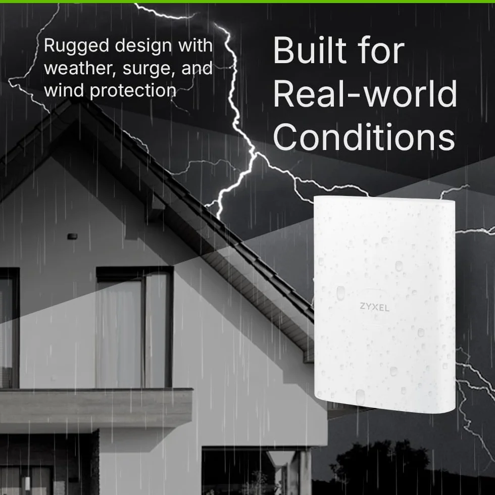 Zyxel 5G Router Outdoor IP55 7 Gbps 2.5GbE PoE LAN Nebula Cloud Managed FWA70