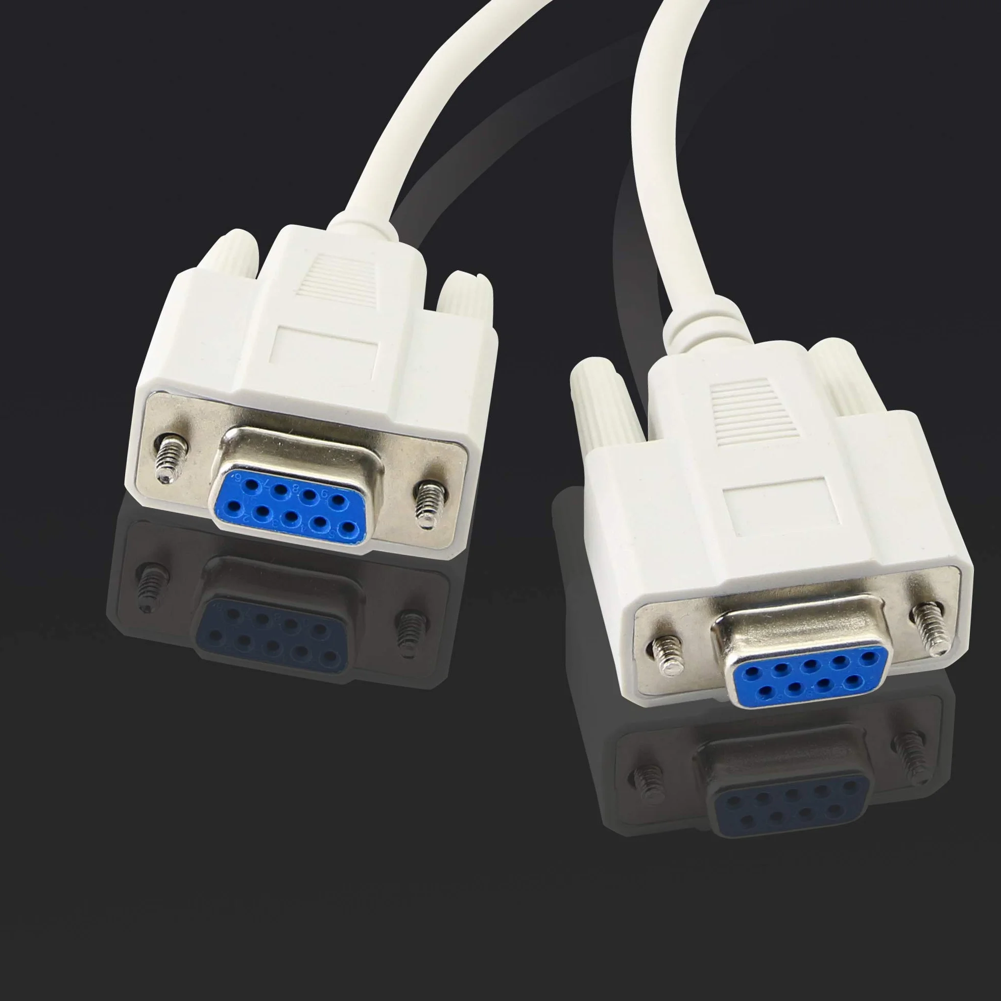 Kabel rozdzielający DB9 Y 30 cm 1 męski na 2 żeński RS232 rozdzielacz adapter KANGPING