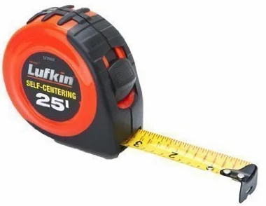 Lufkin Tape Measure Hi-Vis Orange Case, Self-Centering 1" X 65 cm